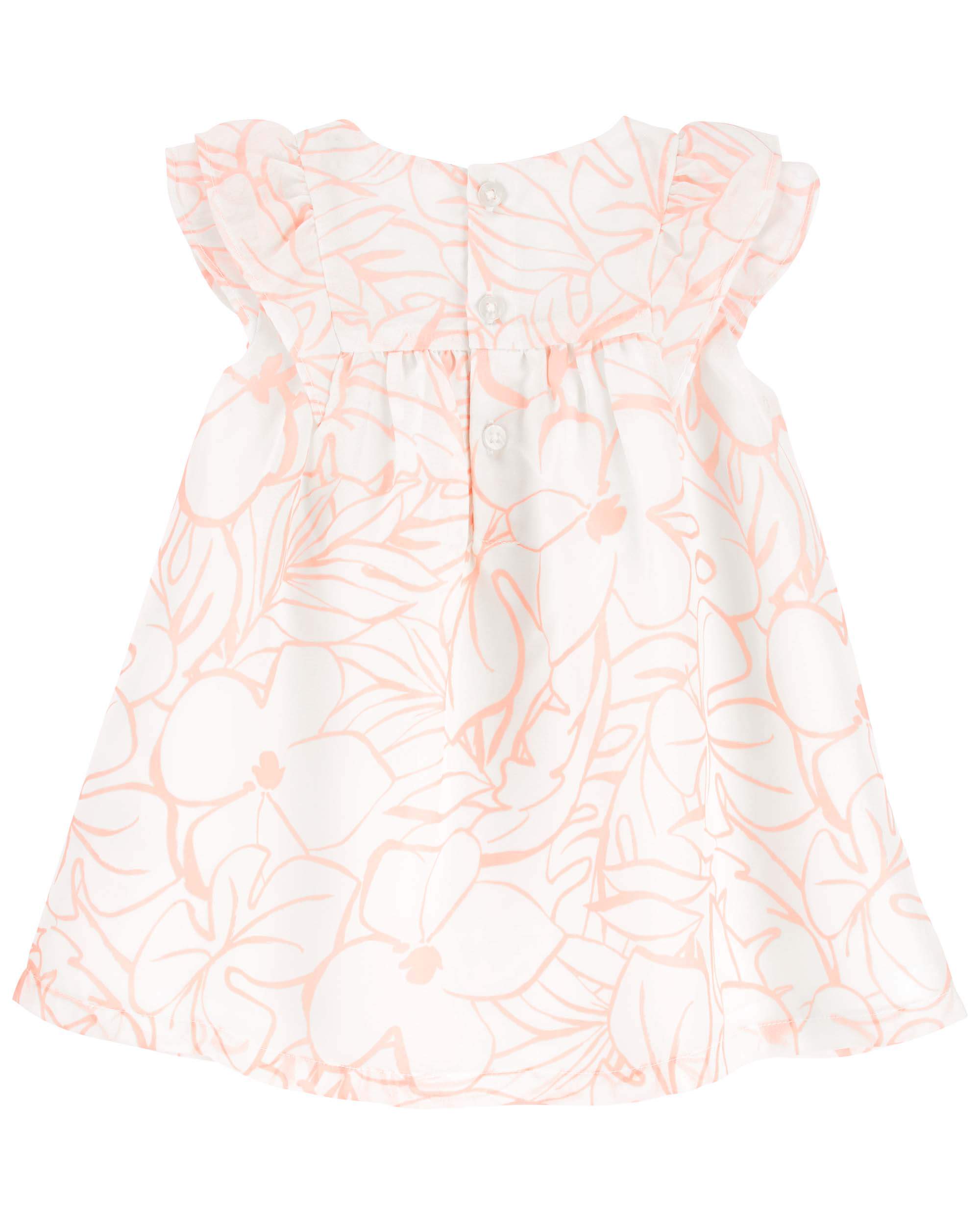 Baby Smocked Floral Print Dress