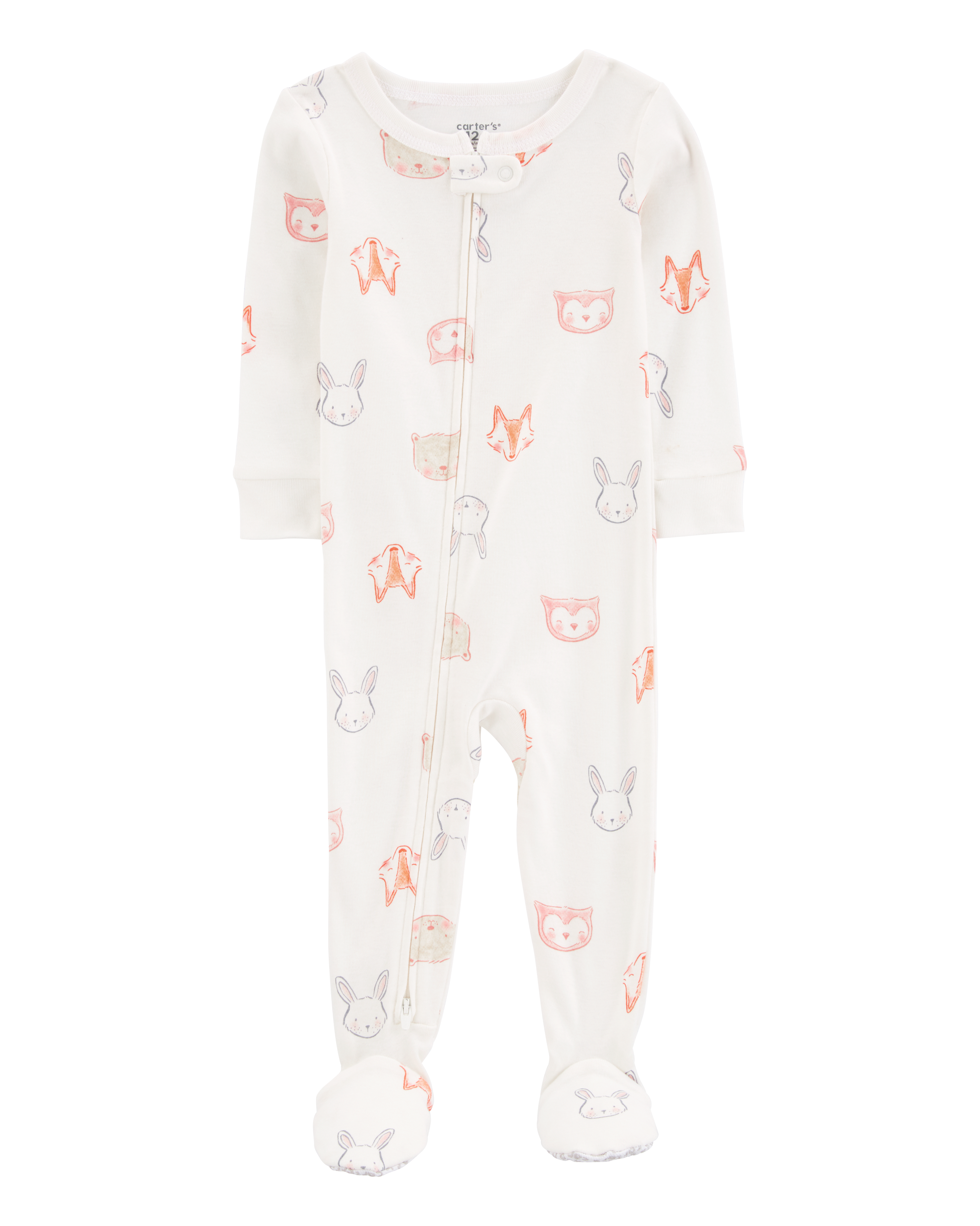 Baby 1-Piece Animals 100% Snug Fit Cotton Footie Pyjamas