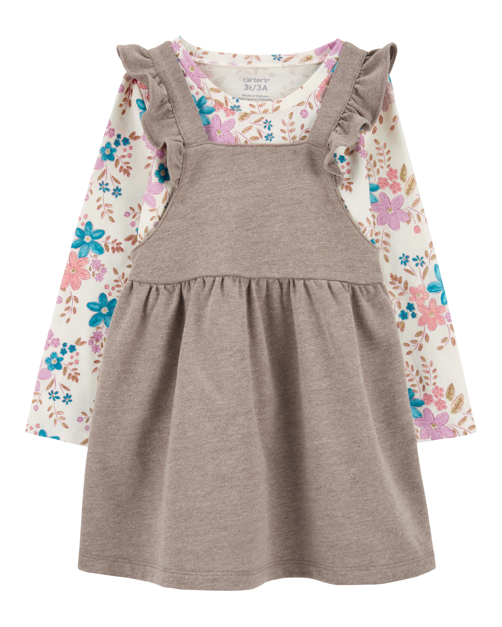 Baby 2-Piece Floral Tee & Flutter Jumper Set