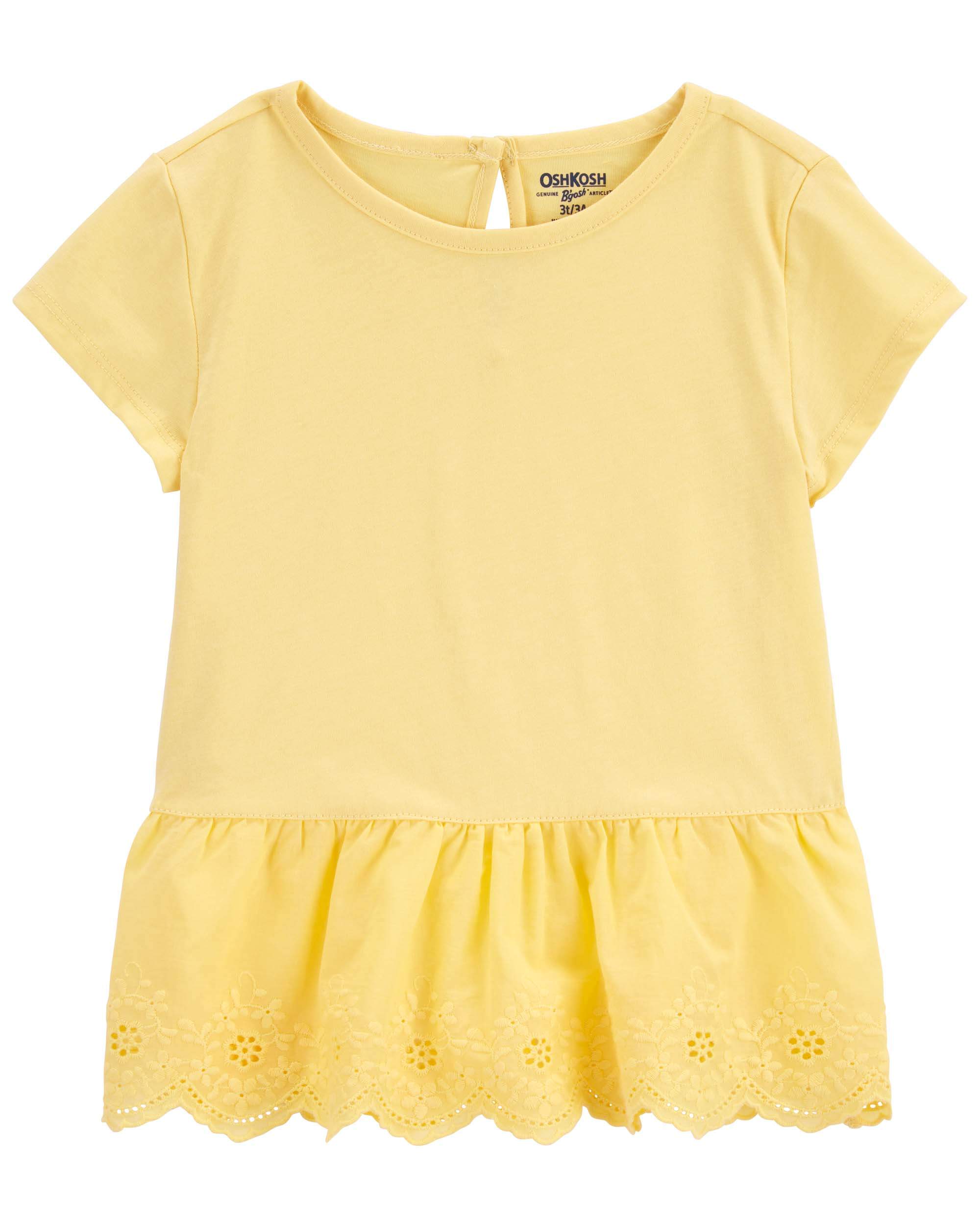 Yellow Eyelet Ruffle Top | Carter’s Oshkosh Canada