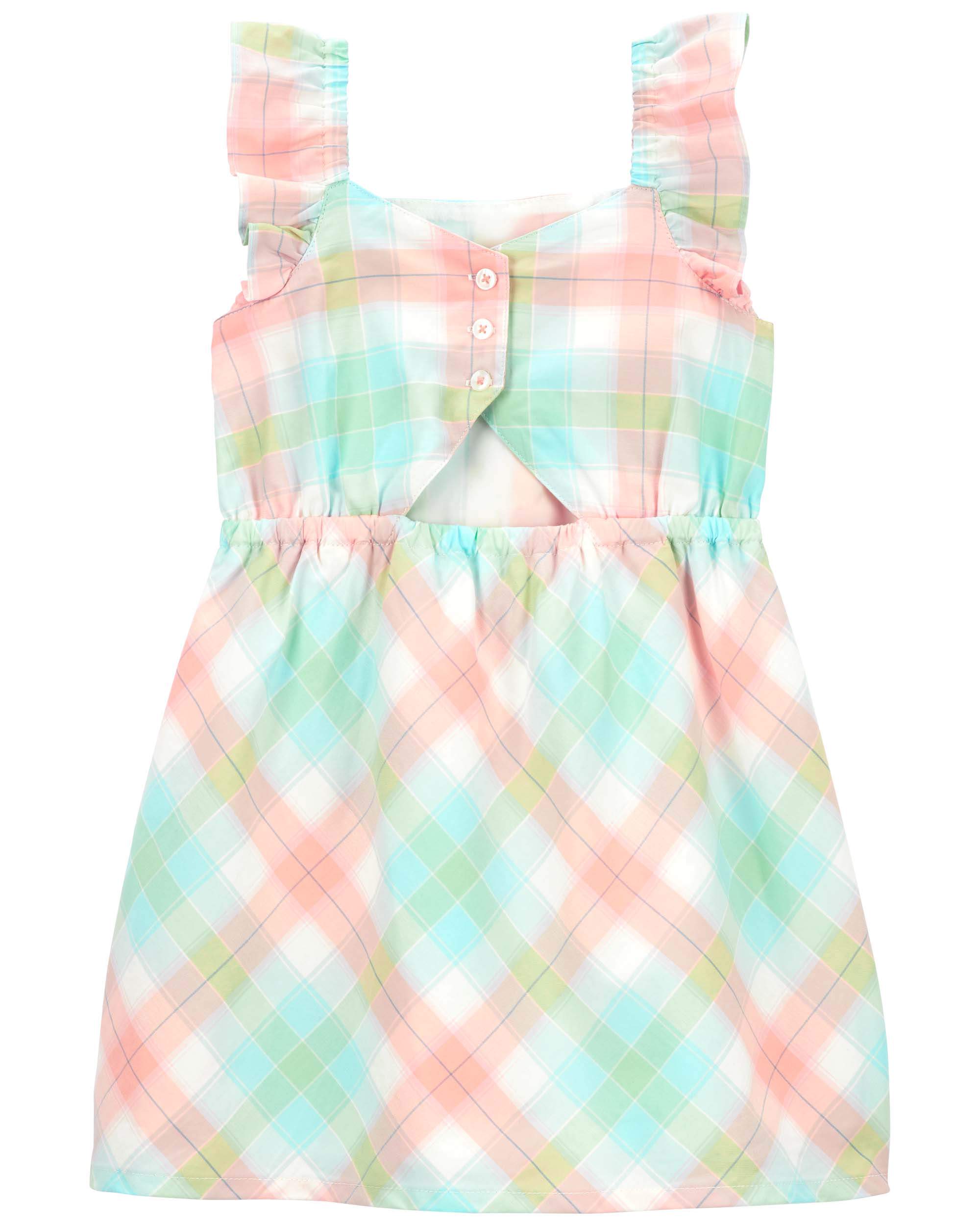 Toddler Plaid Flutter Dress