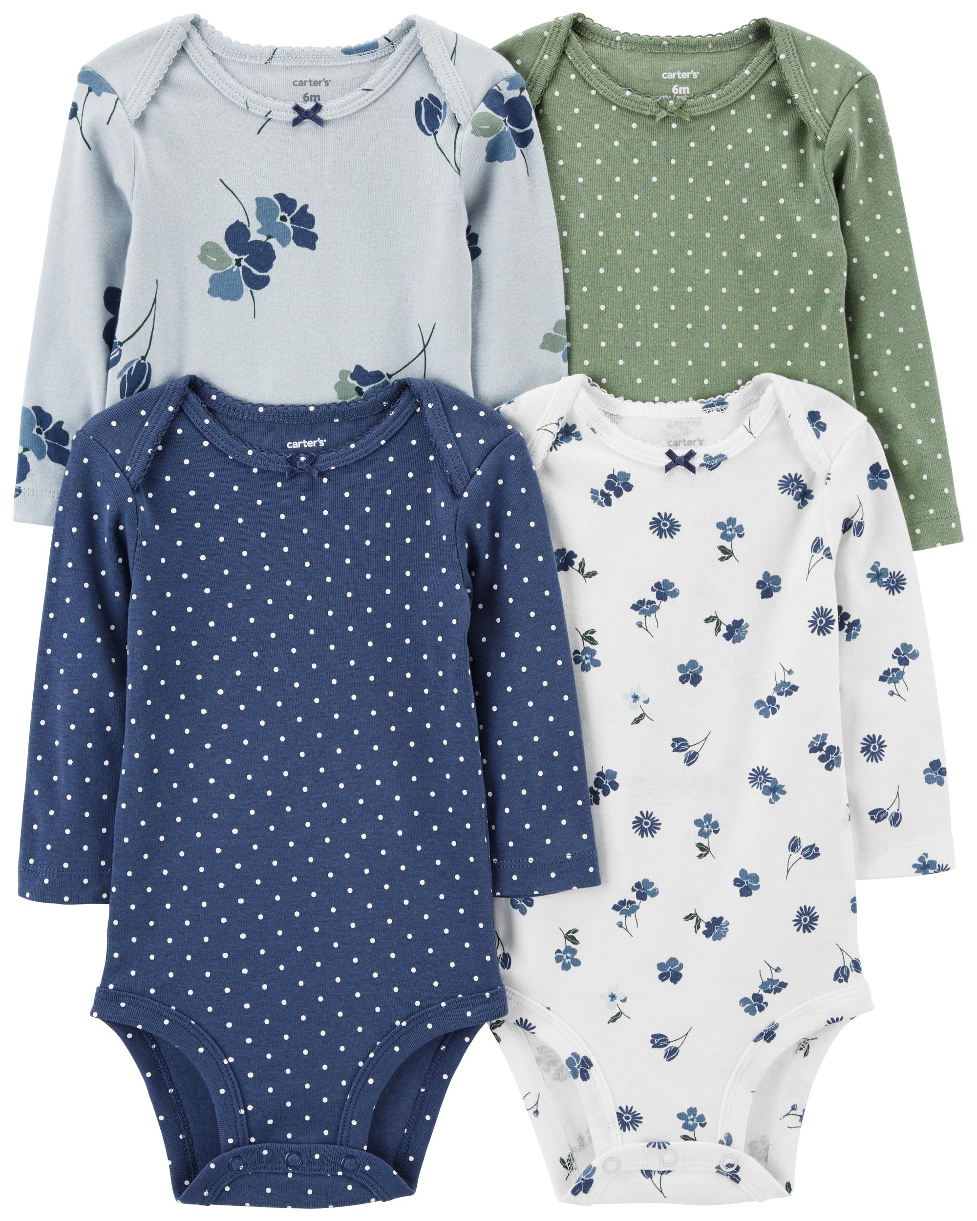 Baby 4-Pack Long-Sleeve Bodysuits