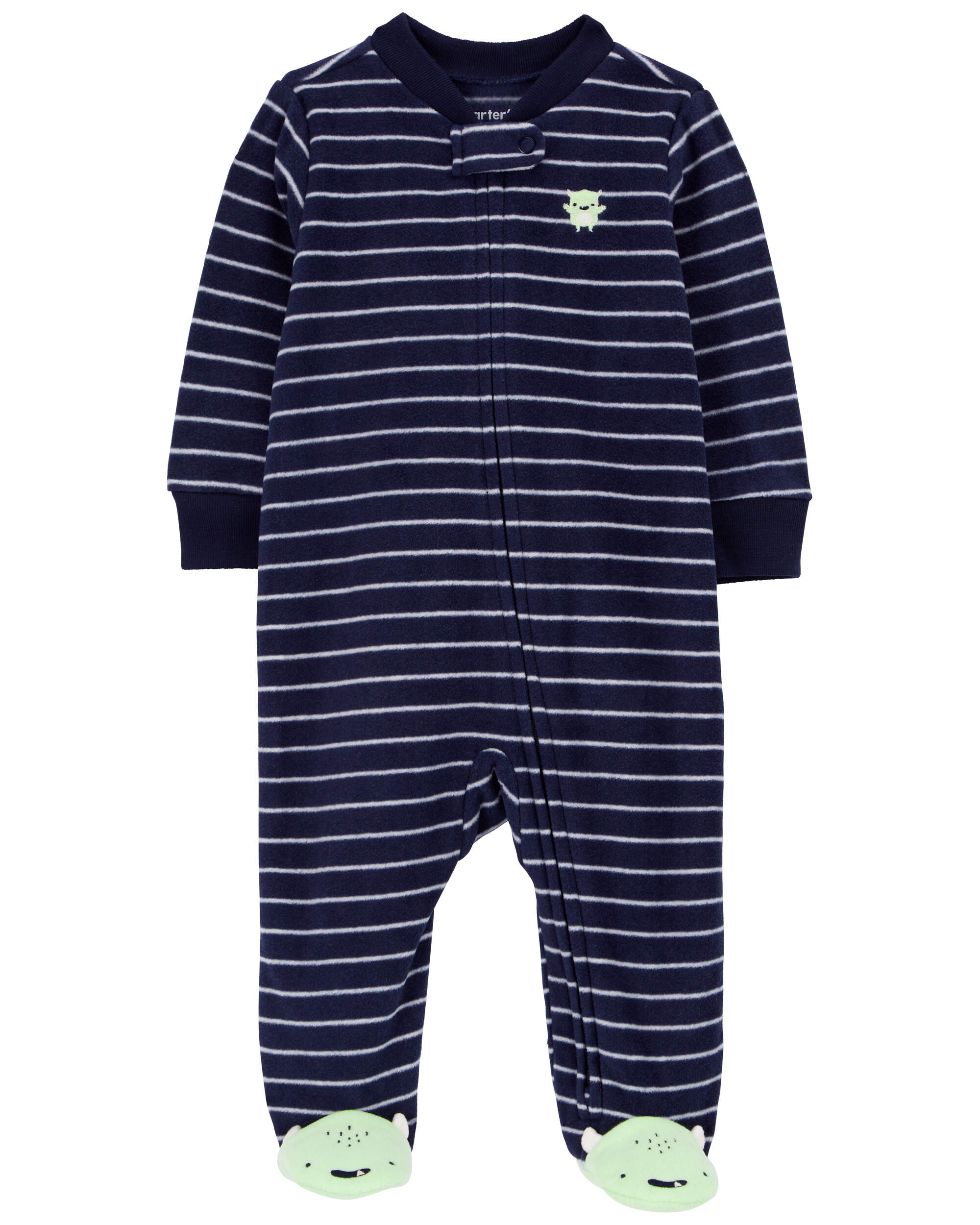 Baby Monster Fleece Zip-Up Footie Sleep & Play Pajamas