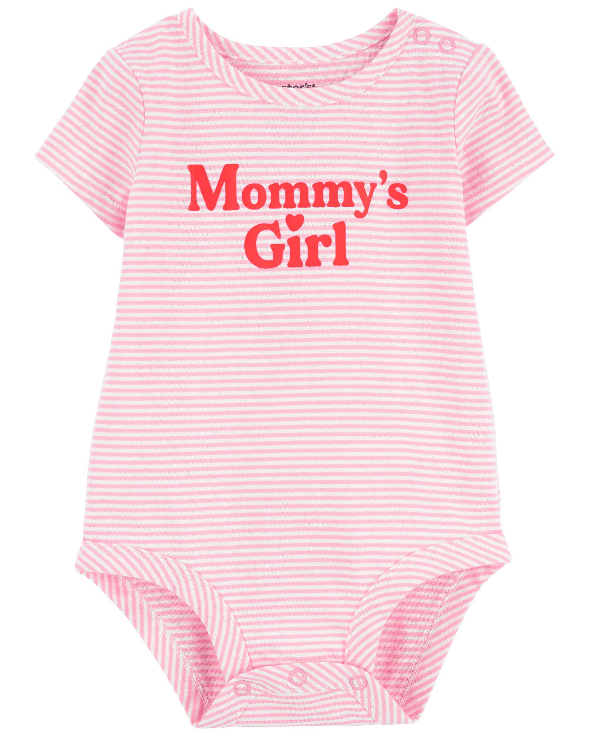 Baby Mommy's Girl Striped Cotton Bodysuit