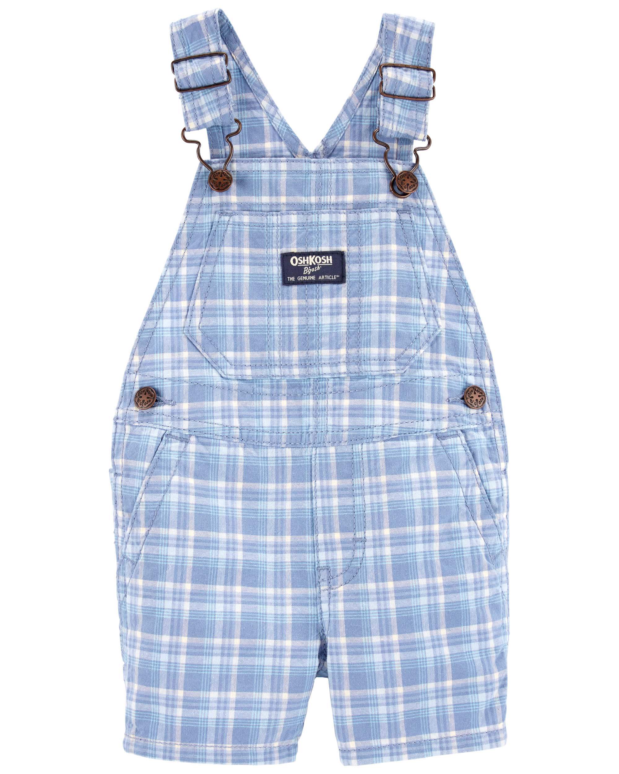 Blue Plaid Shortalls | Carter's Oshkosh Canada