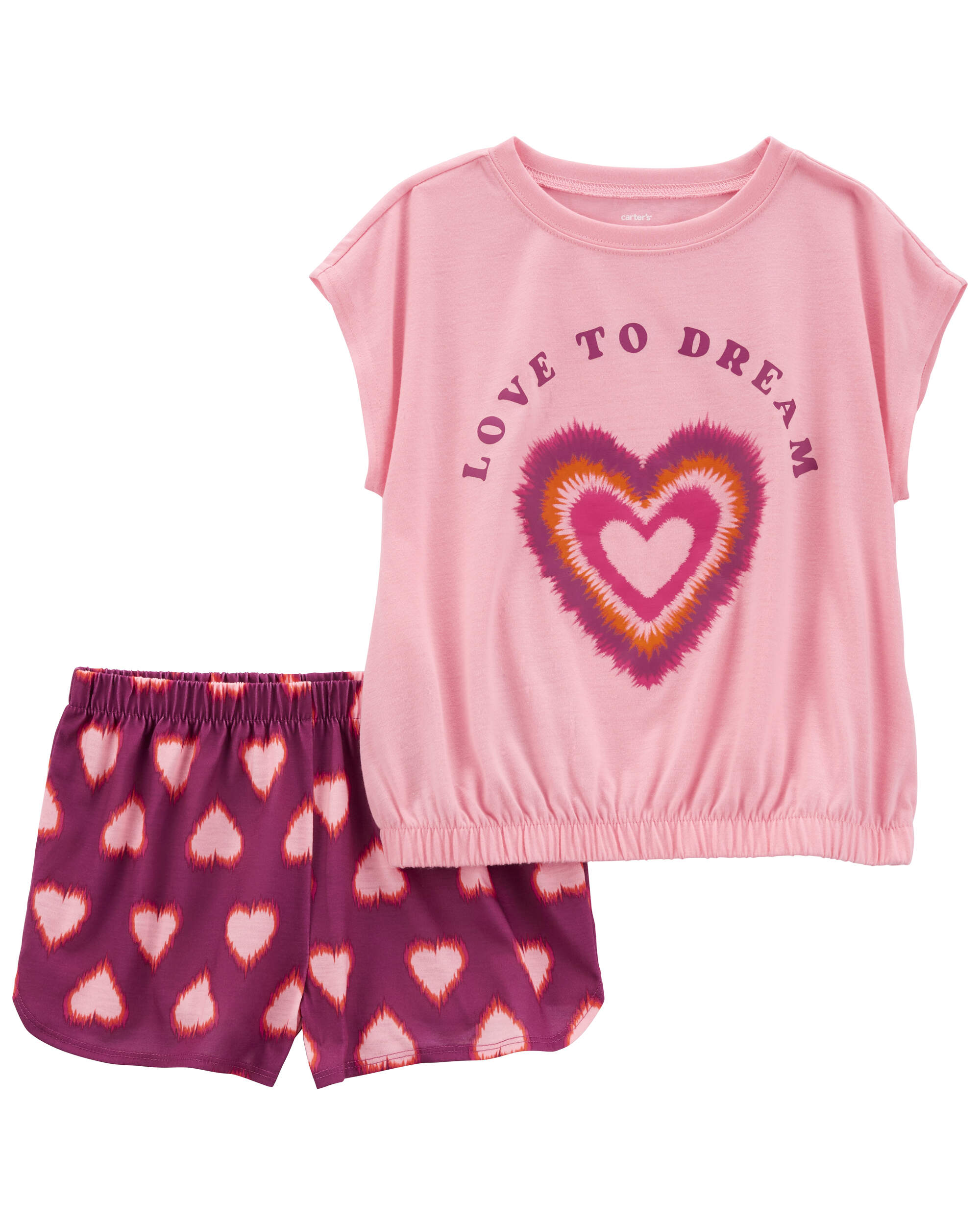 Kid 2-Piece Heart Loose Fit Pyjama Set