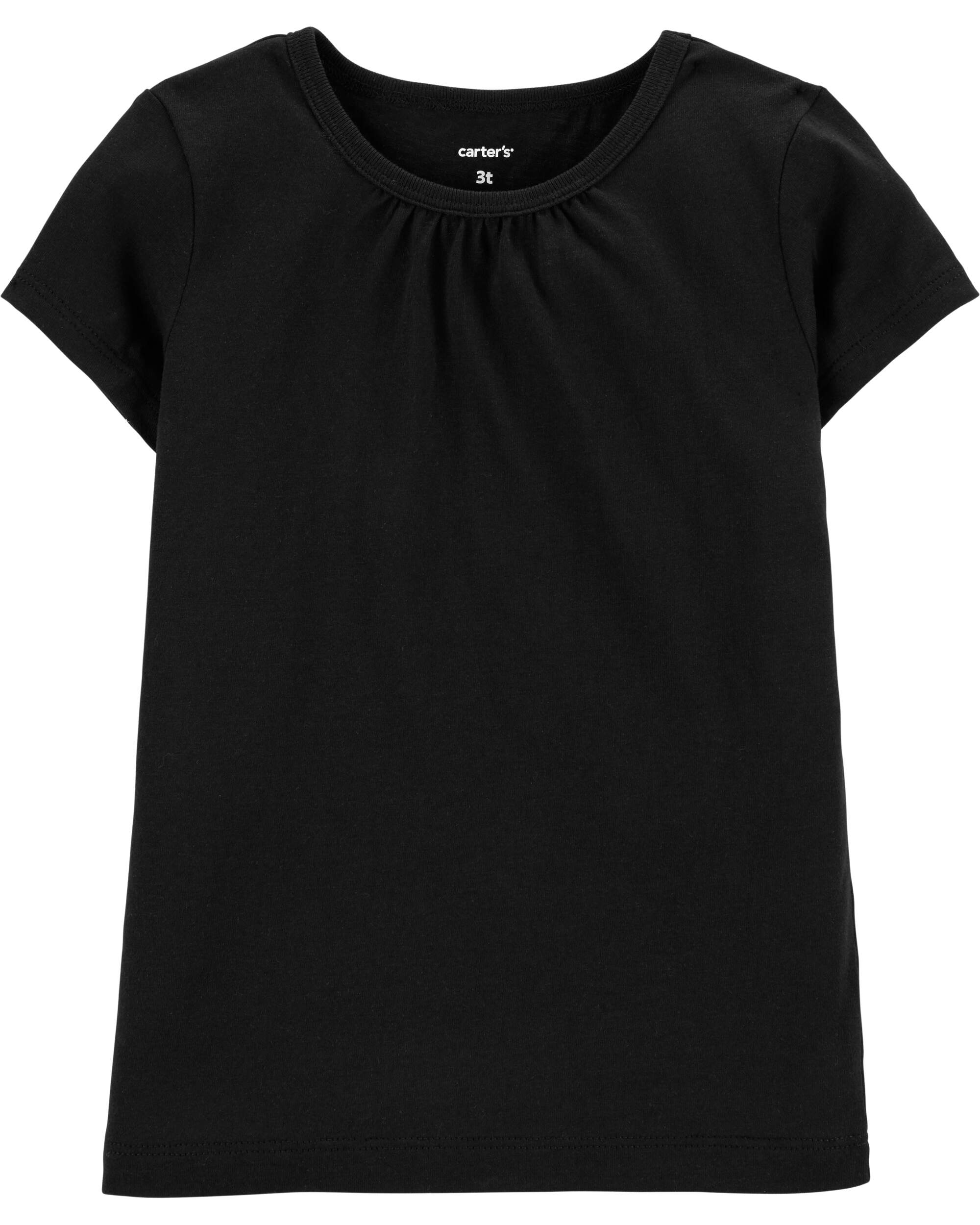 Toddler Black Cotton Tee