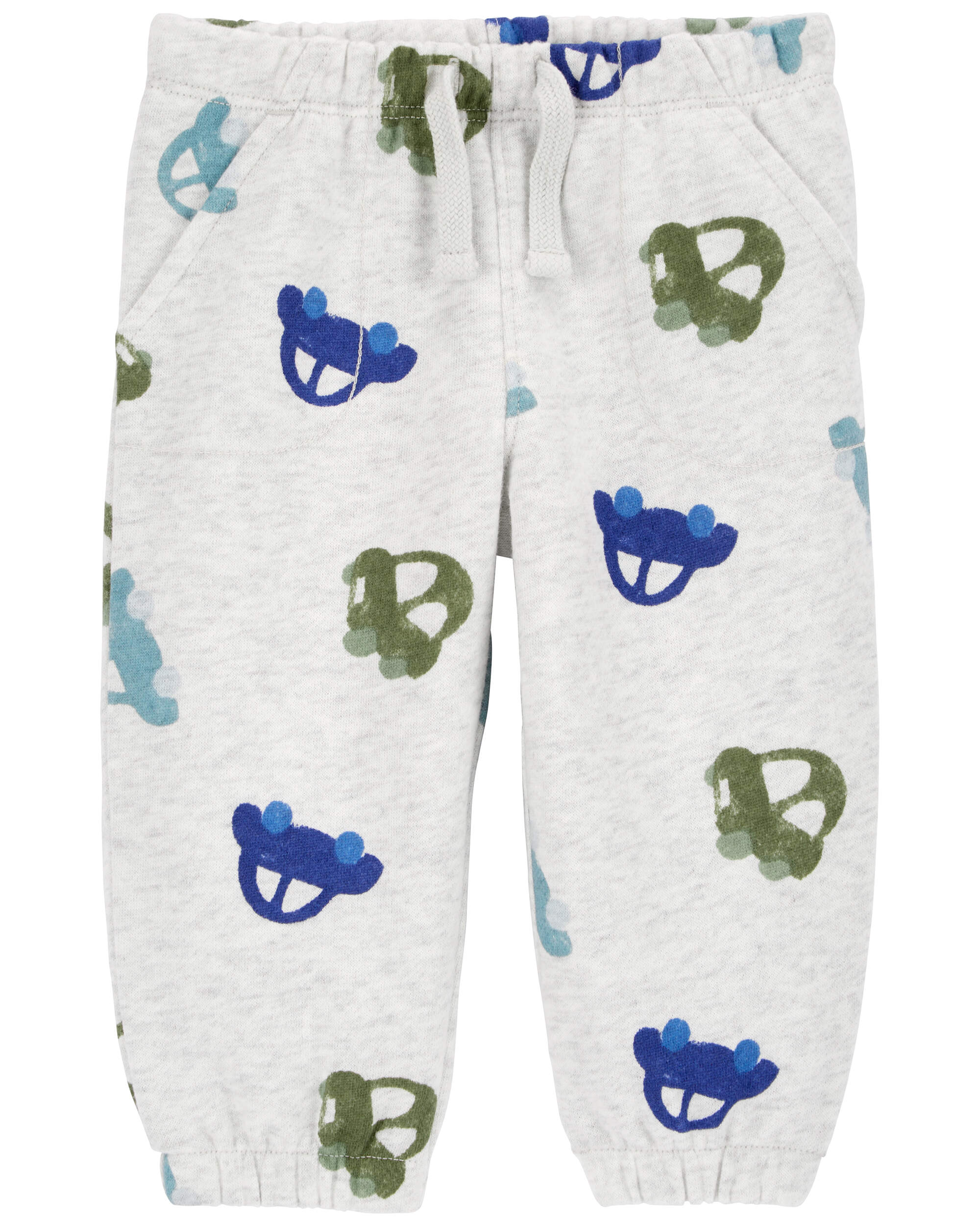 Baby Car Print Pull-On Fleece Pants