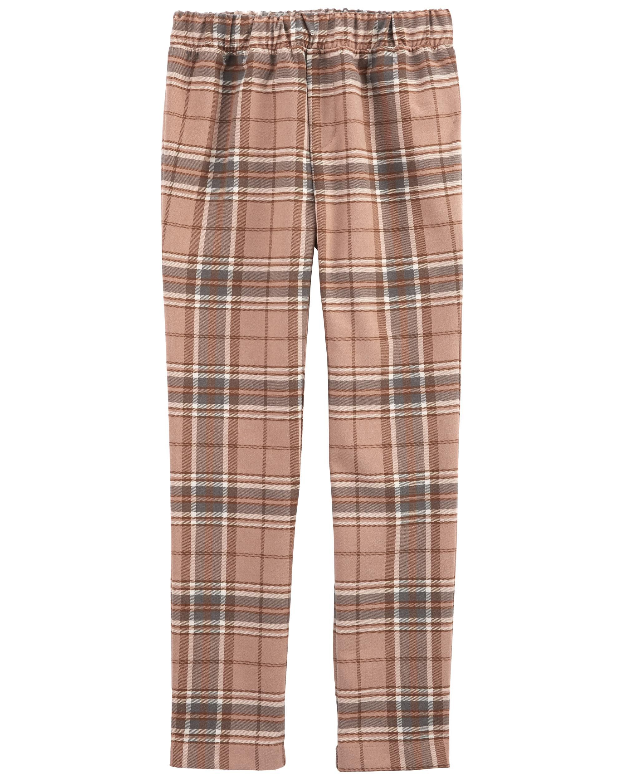 Kid Plaid Rayon Pants