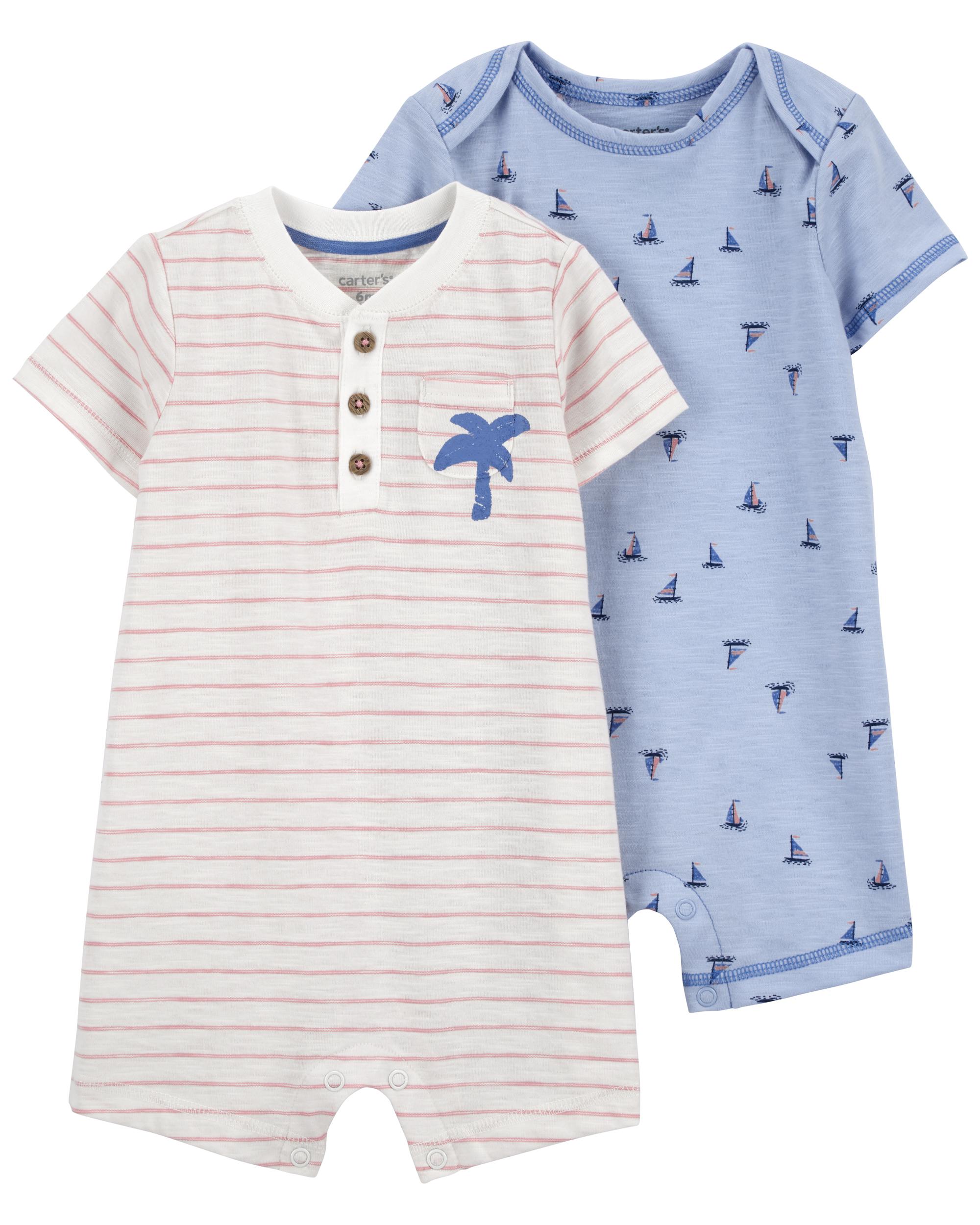 Baby 2-Pack Cotton Rompers