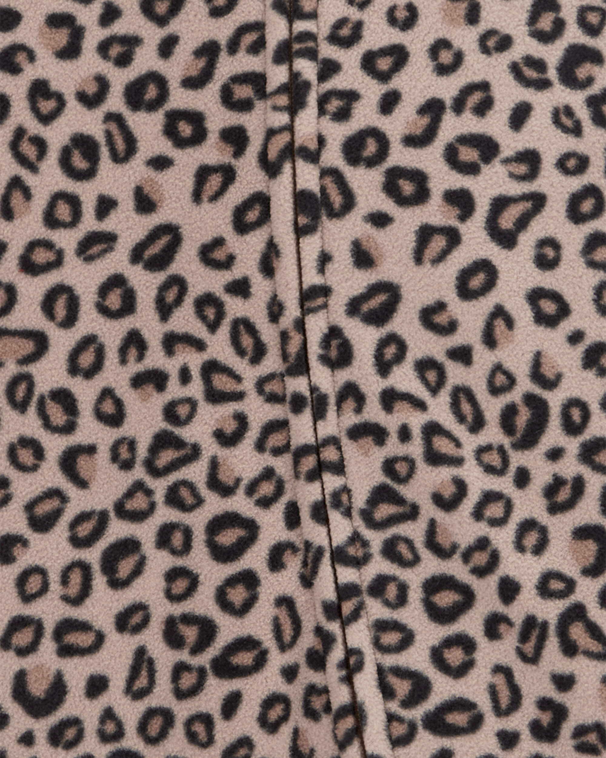 Baby Leopard Zip-Up Fleece Footie Sleep & Play Pajamas