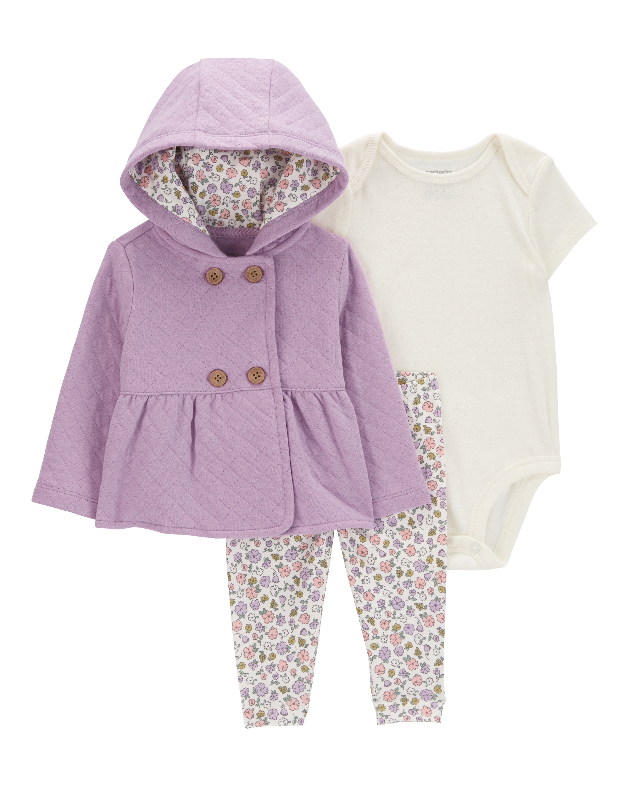 Baby 3-Piece Floral Little Jacket Set