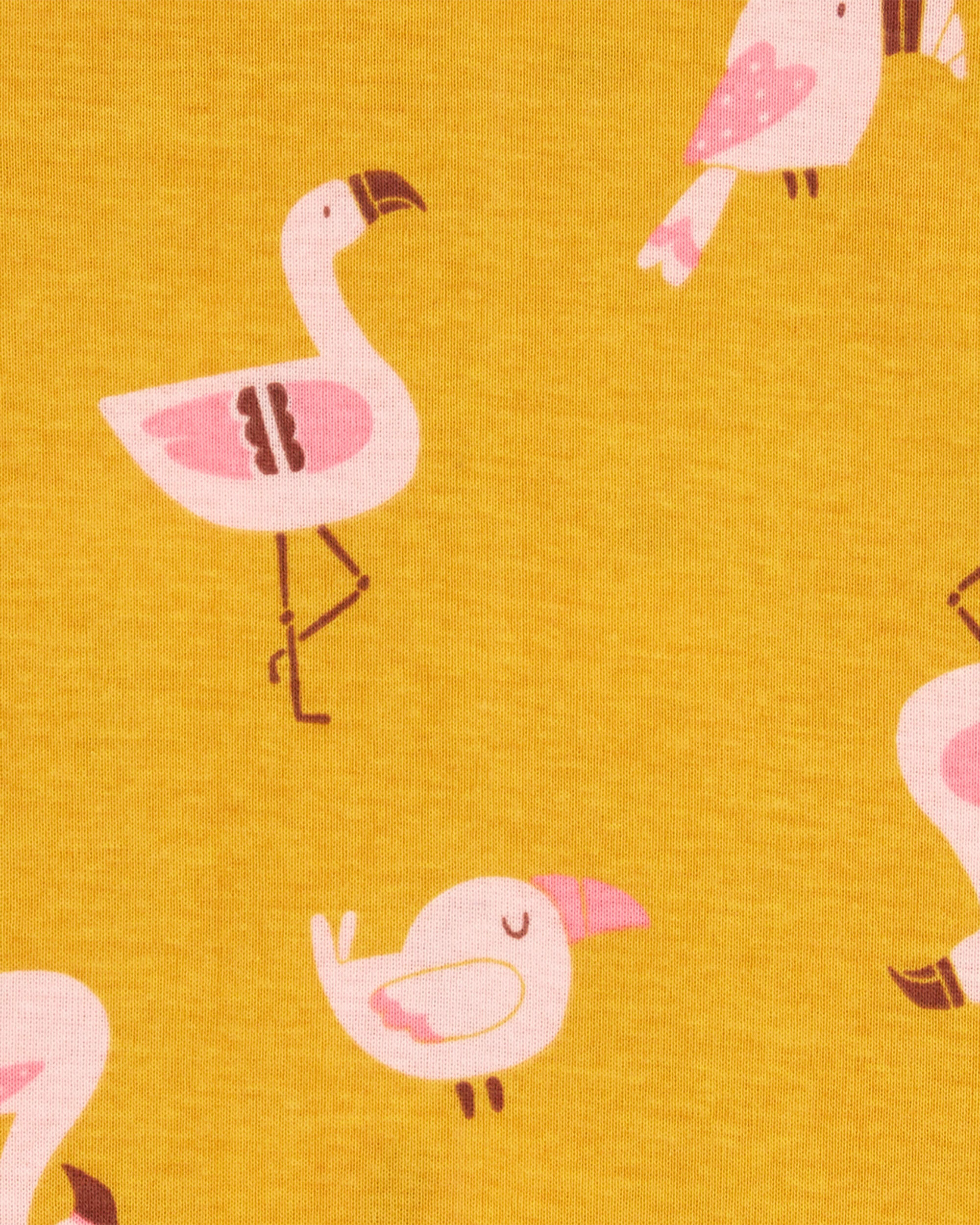 Toddler 4-Piece Flamingo-Print Pyjamas Set