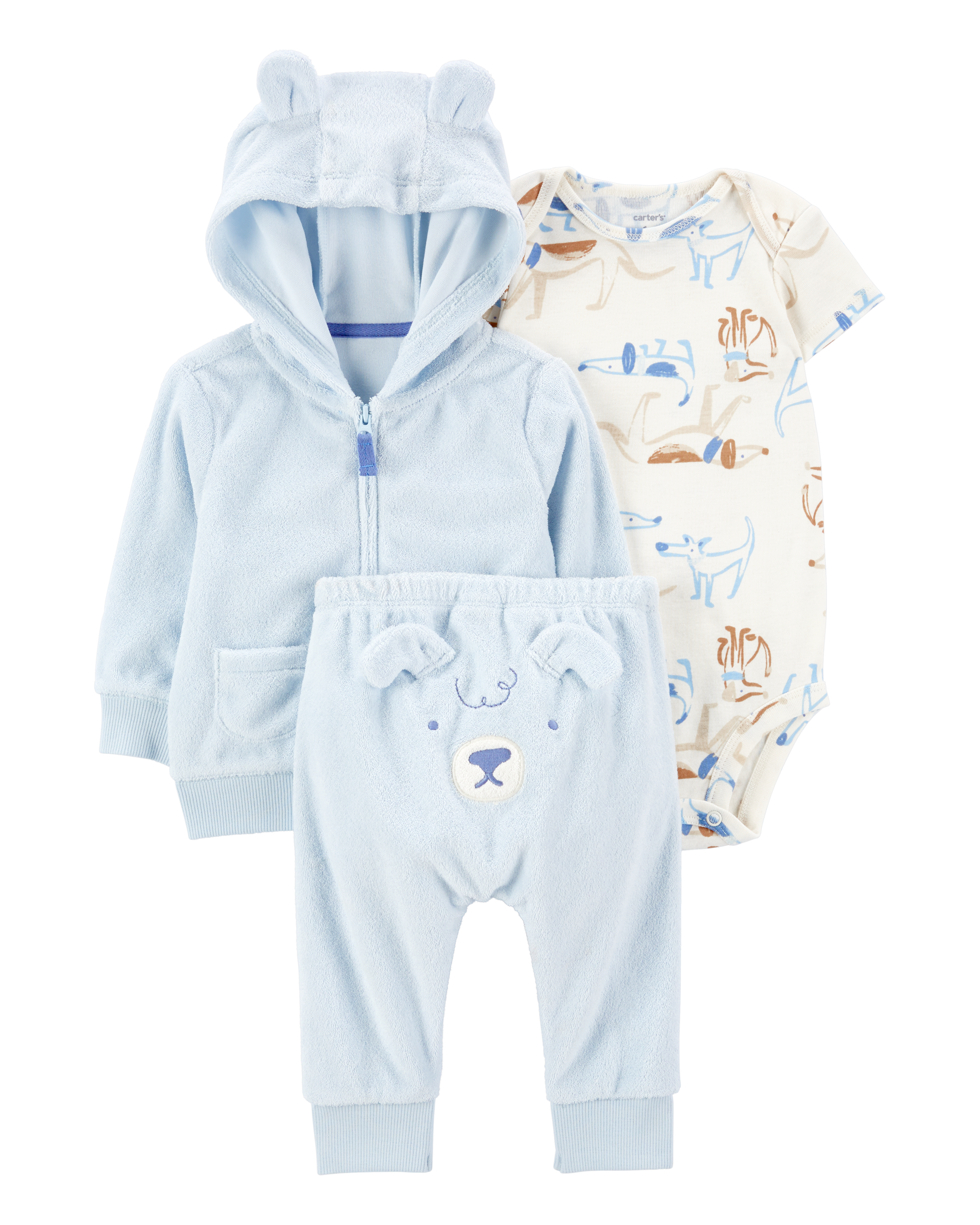 Baby 3-Piece Dog Little Jacket Set