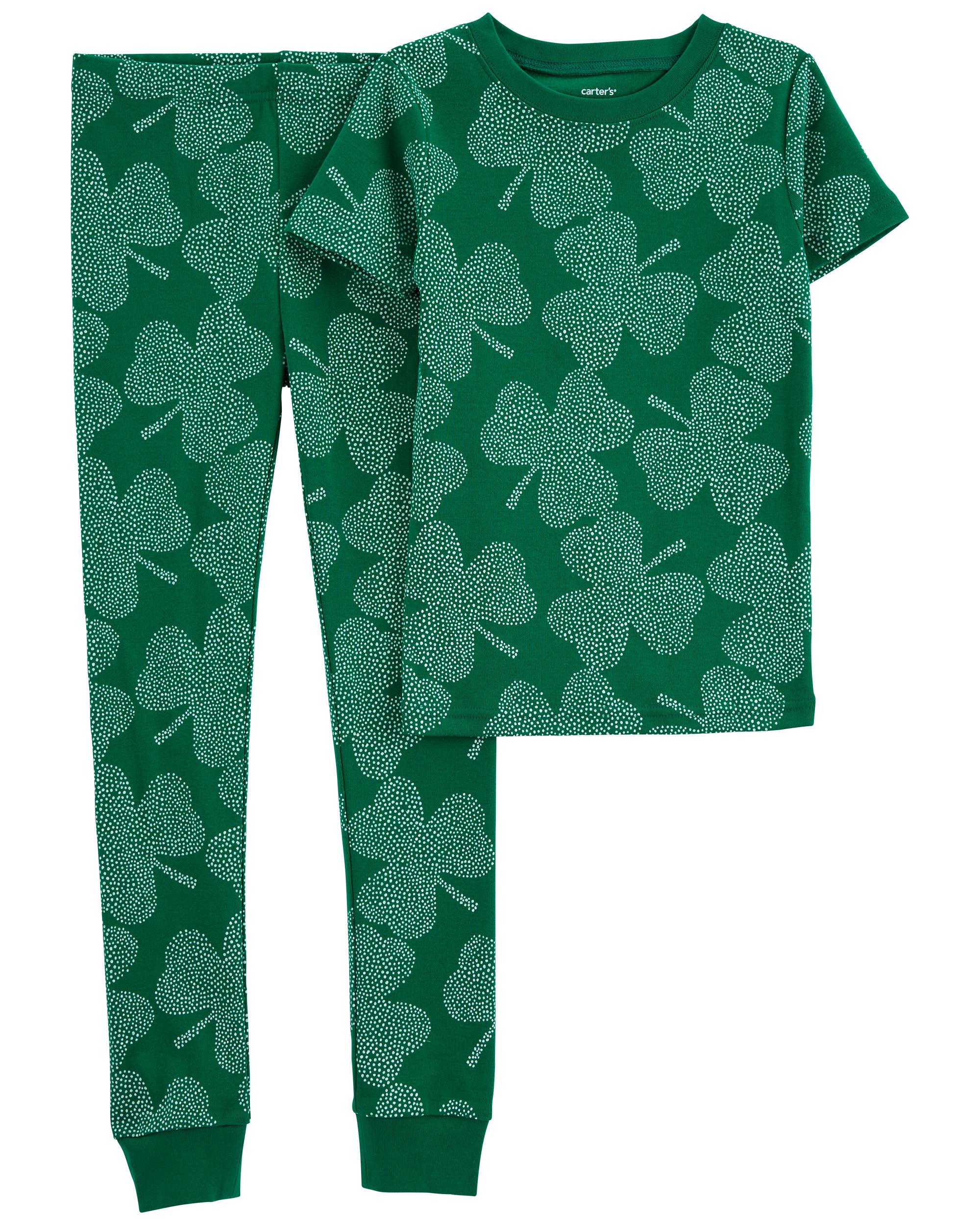 Green 2-Piece St. Patrick's Day 100% Snug Fit Cotton Pyjamas