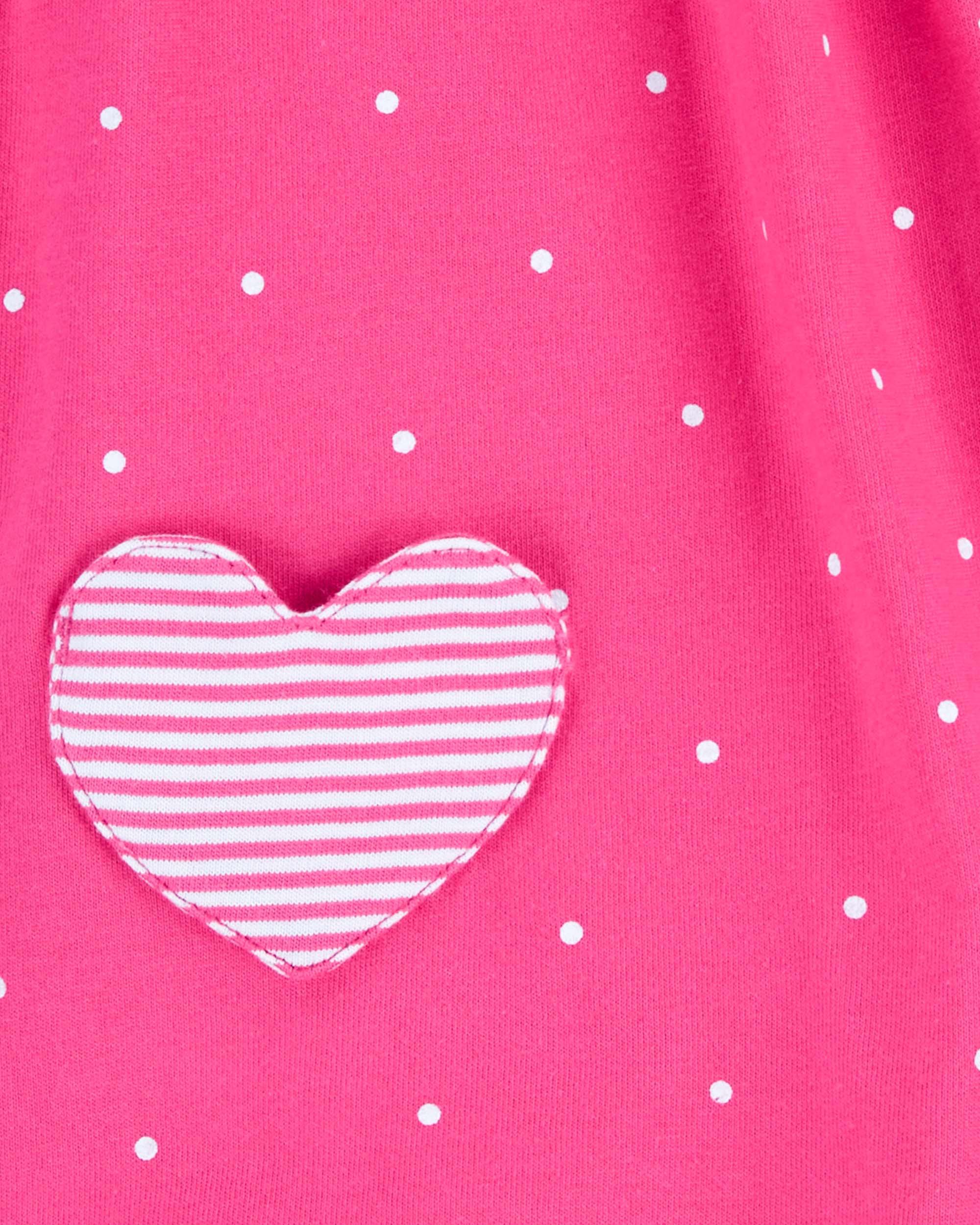 Baby Heart Pocket Cotton Romper