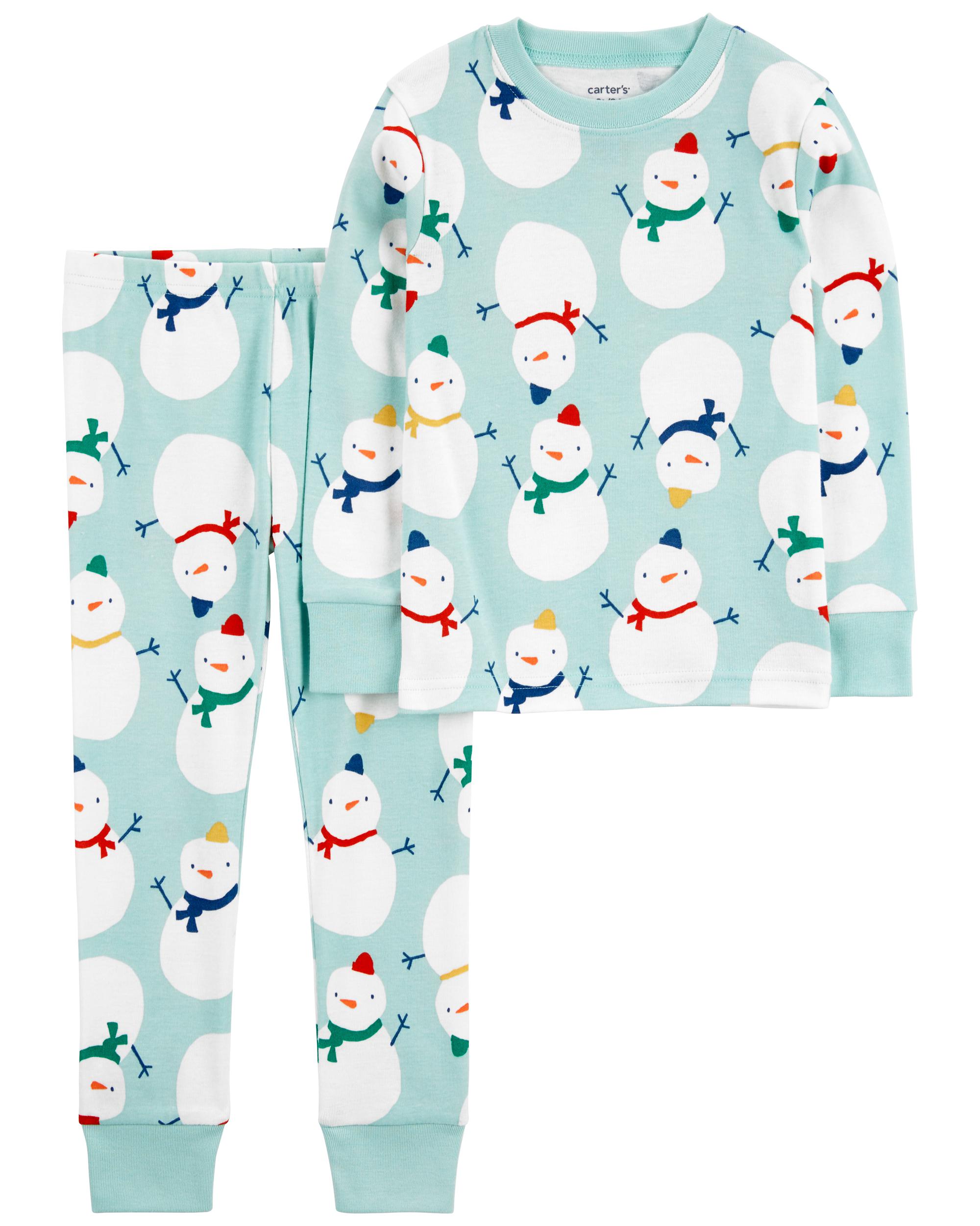 2-Piece Christmas Snowman 100% Snug Fit Cotton Pyjamas