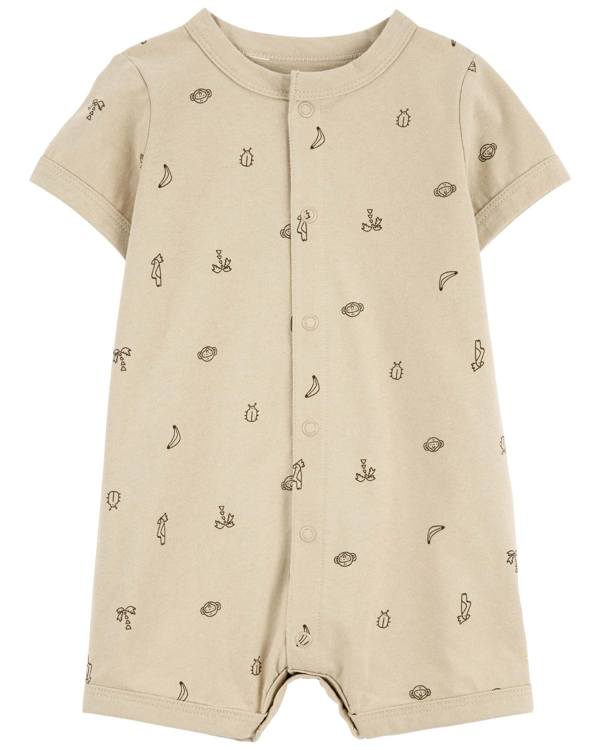 Baby Jungle Print Snap-Up Romper