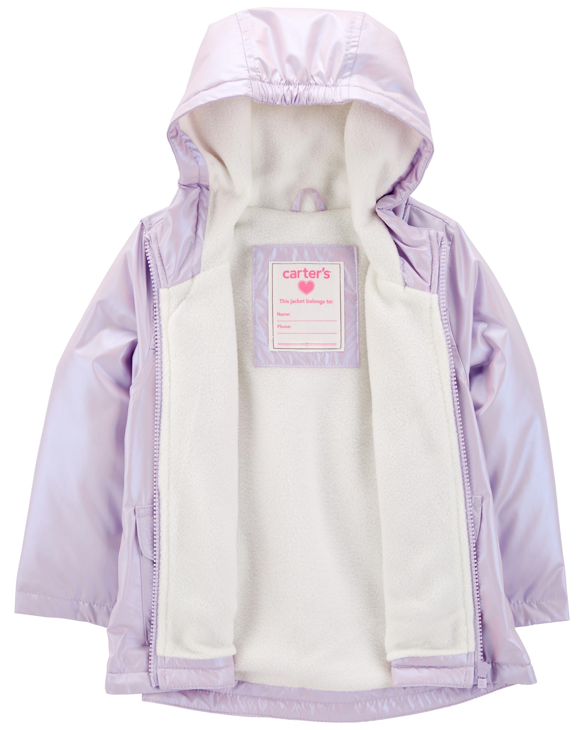 Baby Lilac Fleece-Lined Lightweight Jacket
