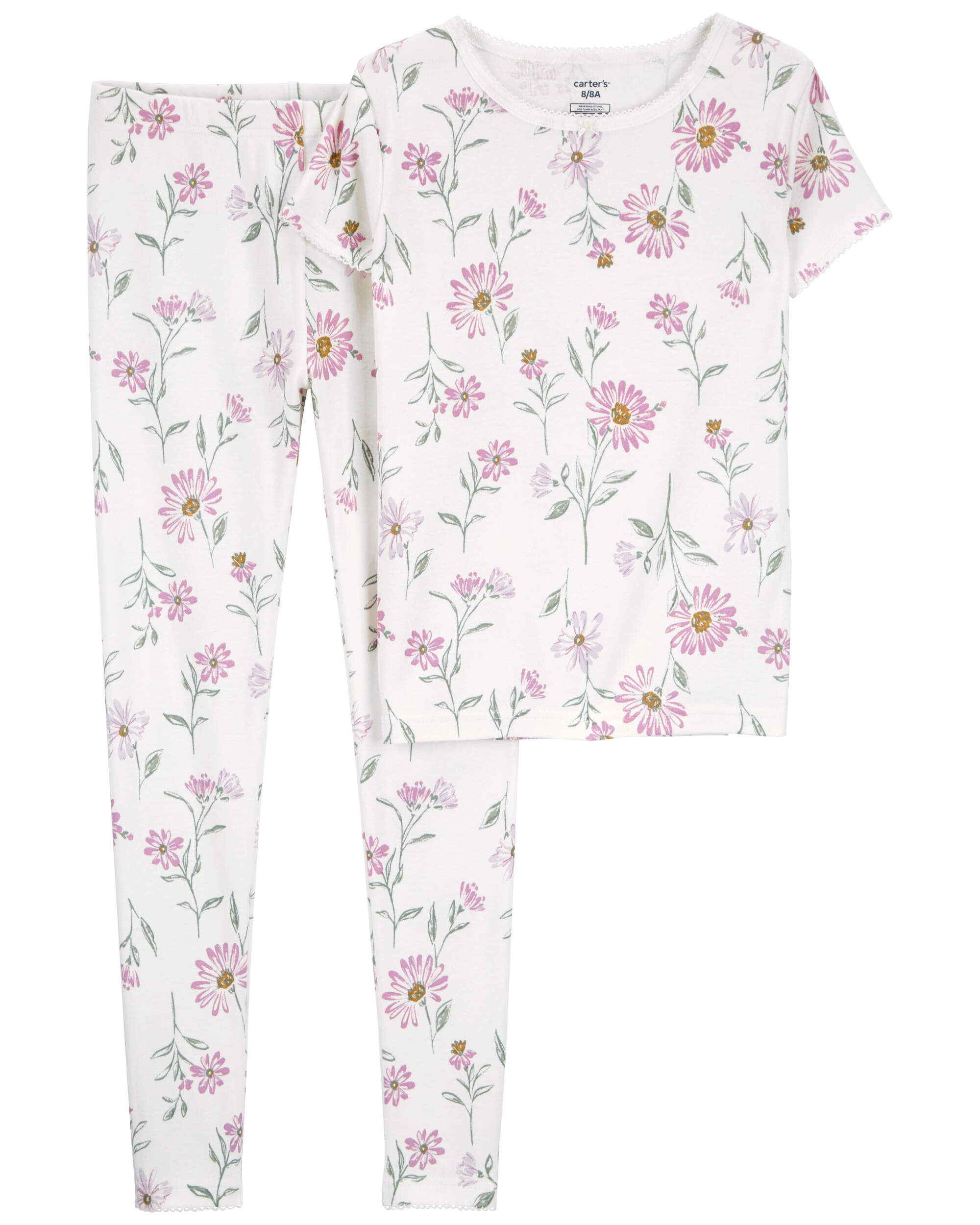 Kid 2-Piece Floral 100% Snug Fit Cotton Pyjamas