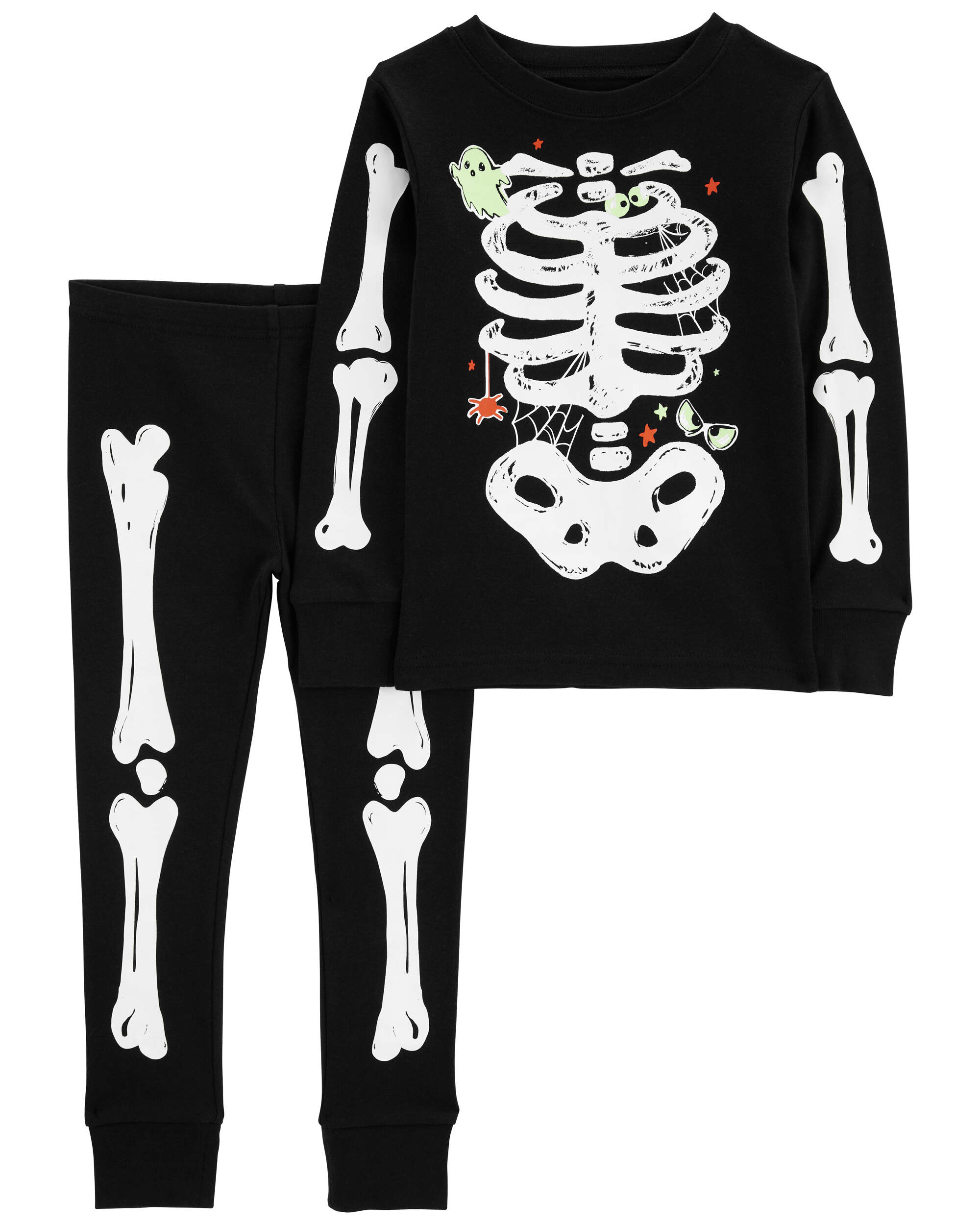 Toddler 2-Piece Halloween Skeleton 100% Snug Fit Cotton Pyjamas