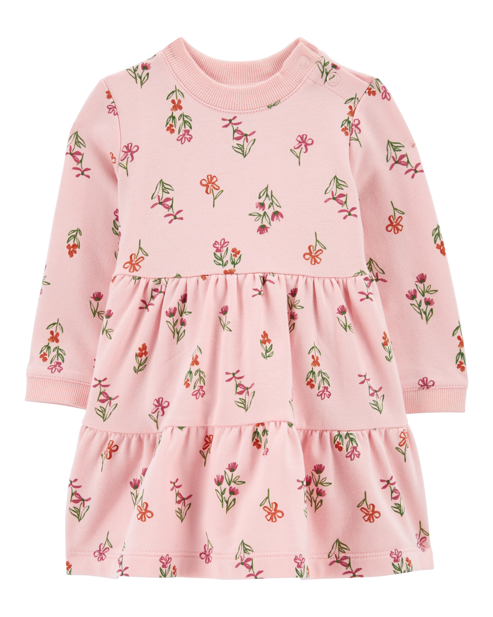 Baby Floral Print Fleece Dress