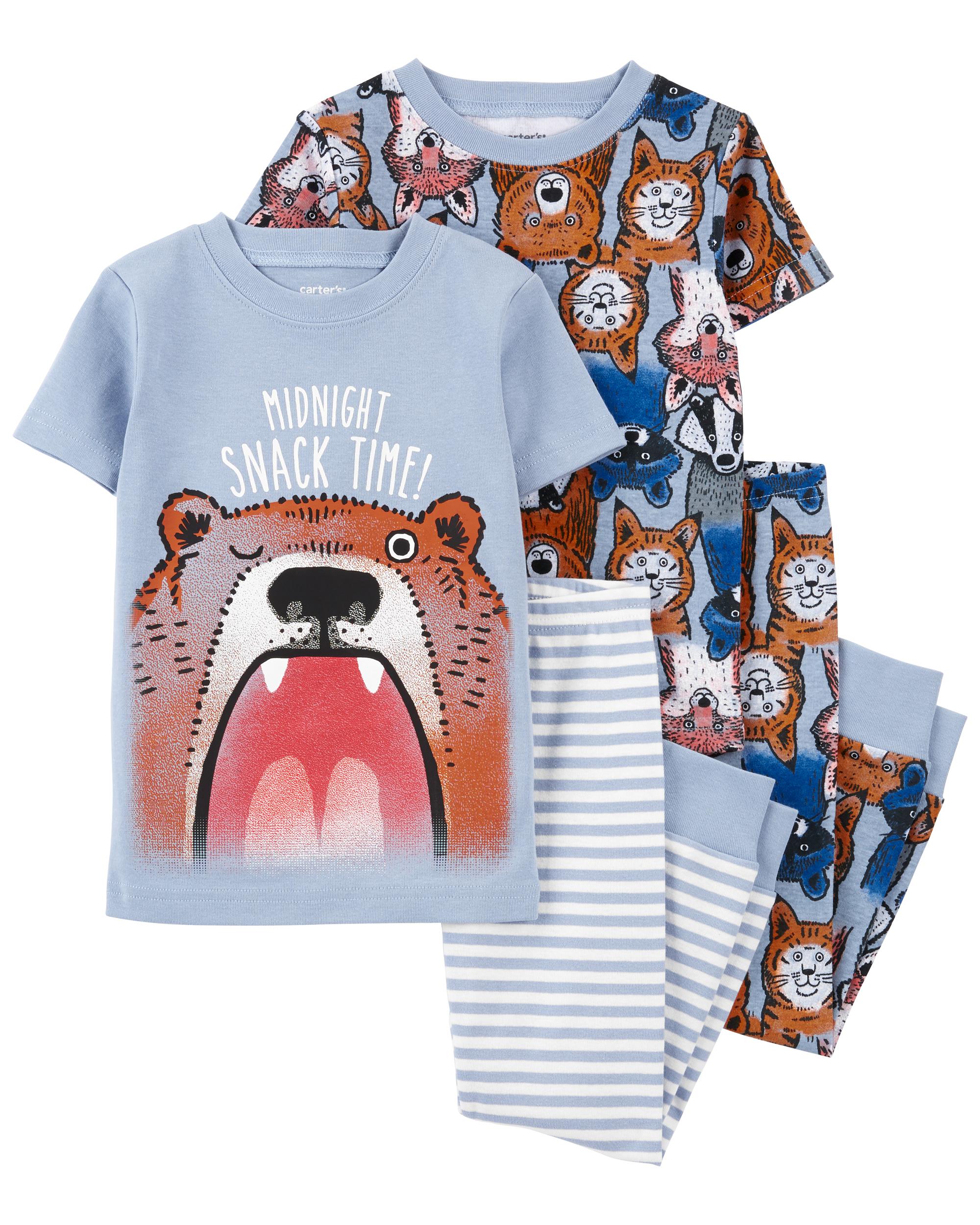 Baby 4-Piece Bear 100% Snug Fit Cotton Pyjamas