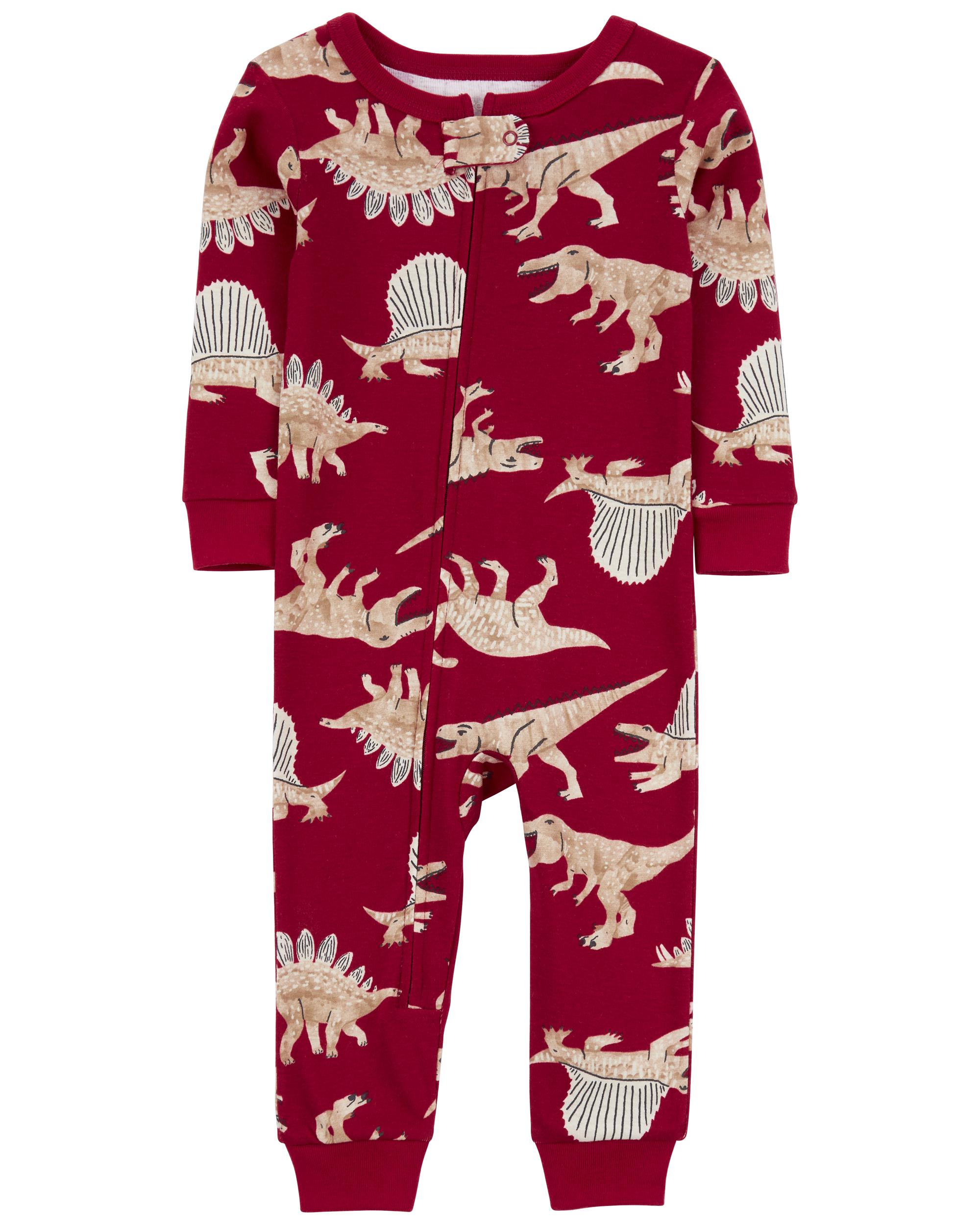 1-Piece Dinosaur 100% Snug Fit Cotton Footless Pyjamas