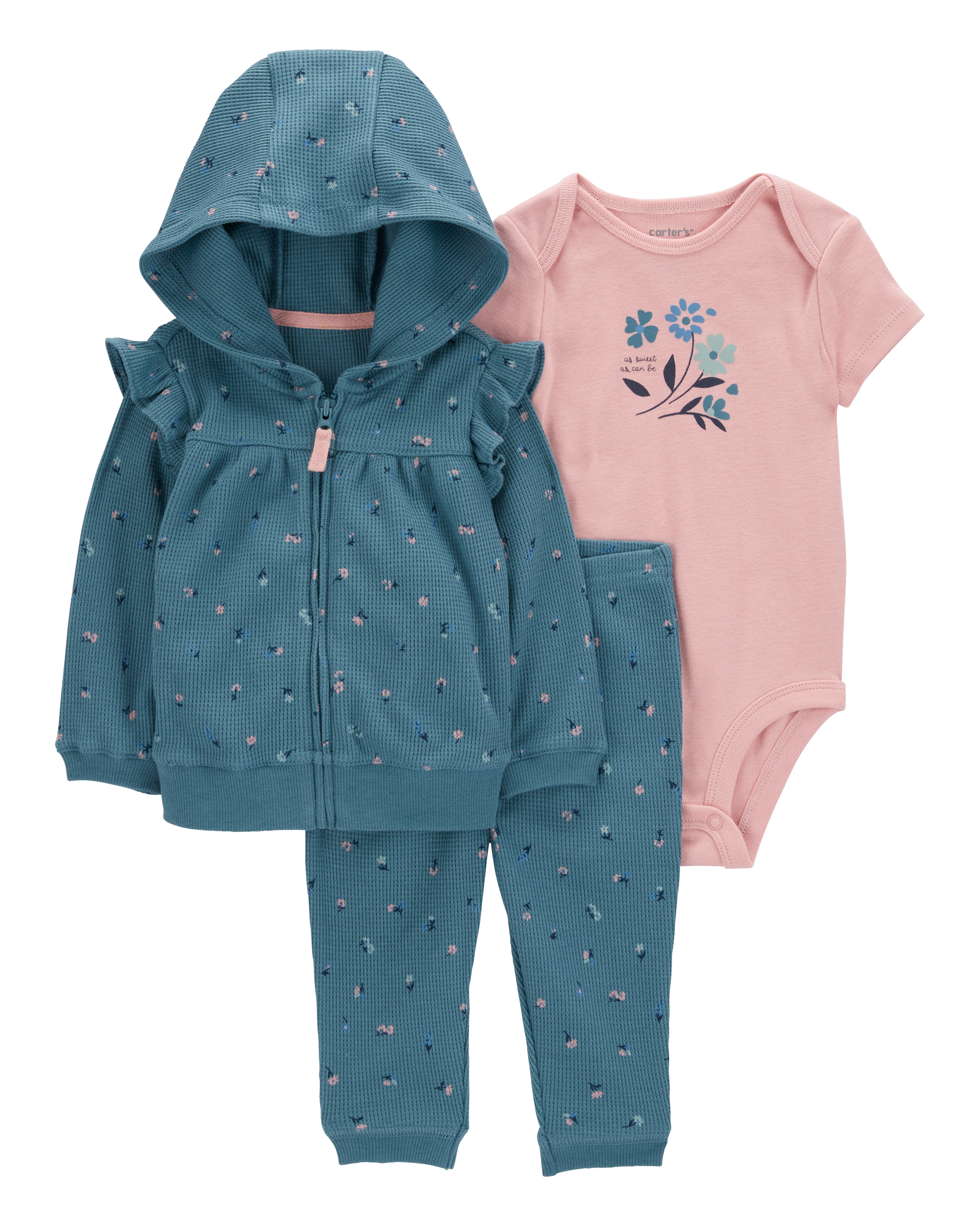 Baby 3-Piece Floral Little Jacket Set