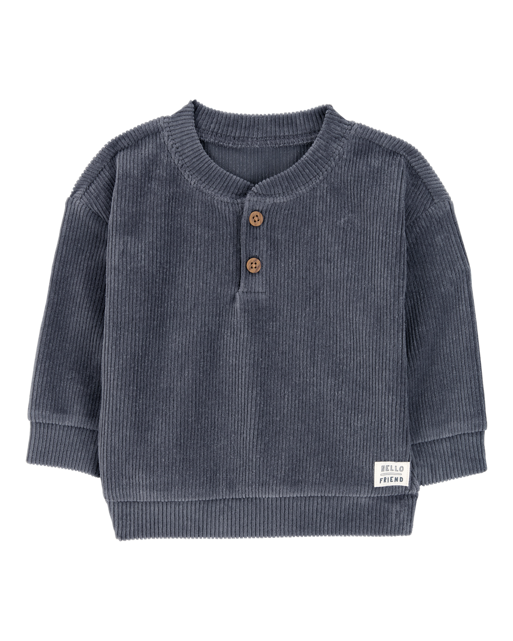 Baby Ribbed Velour Pullover