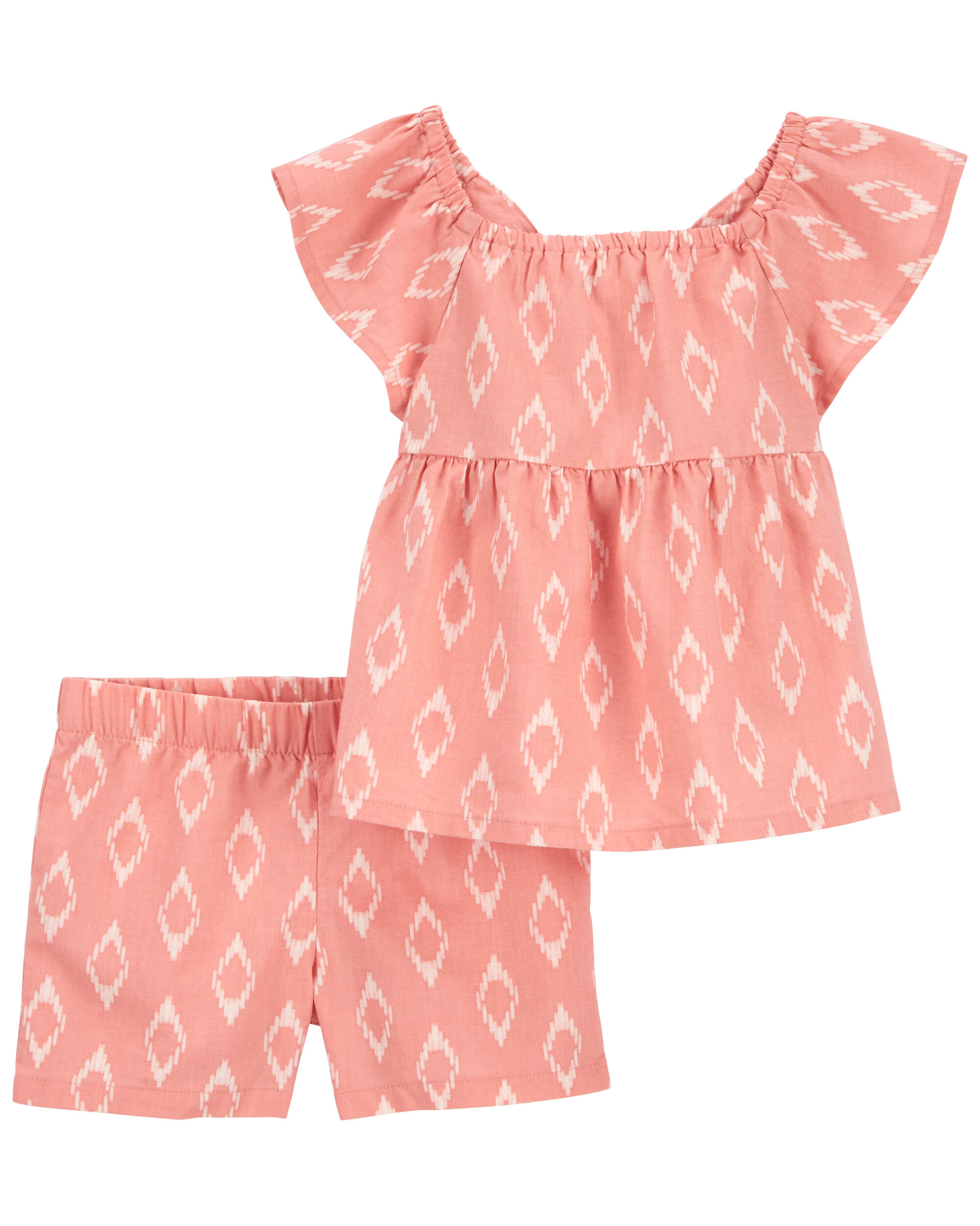 Coral 2-Piece Linen Outfit Set | Carter's Oshkosh Canada