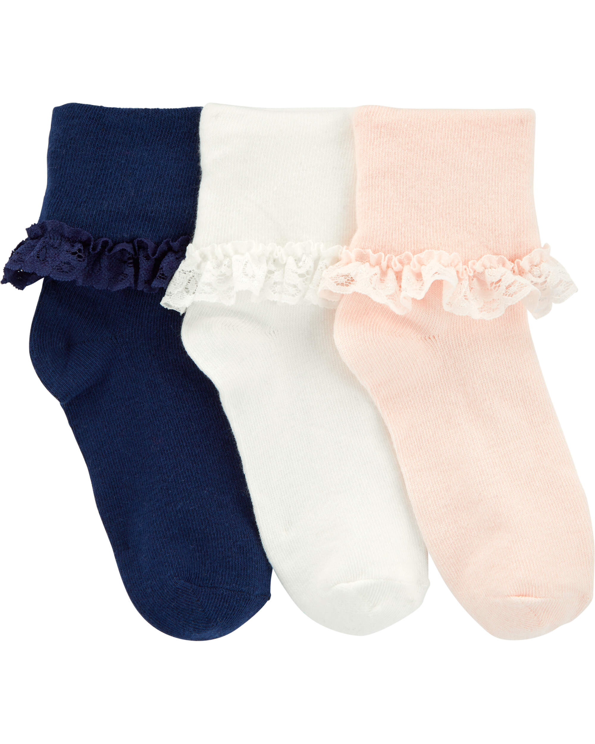 Girls Ruffle Socks Double Lace Frilly Dress Socks Kids Turn Cuff Socks for  Toddler Little Girls 2/3 Pack : : Clothing, Shoes & Accessories