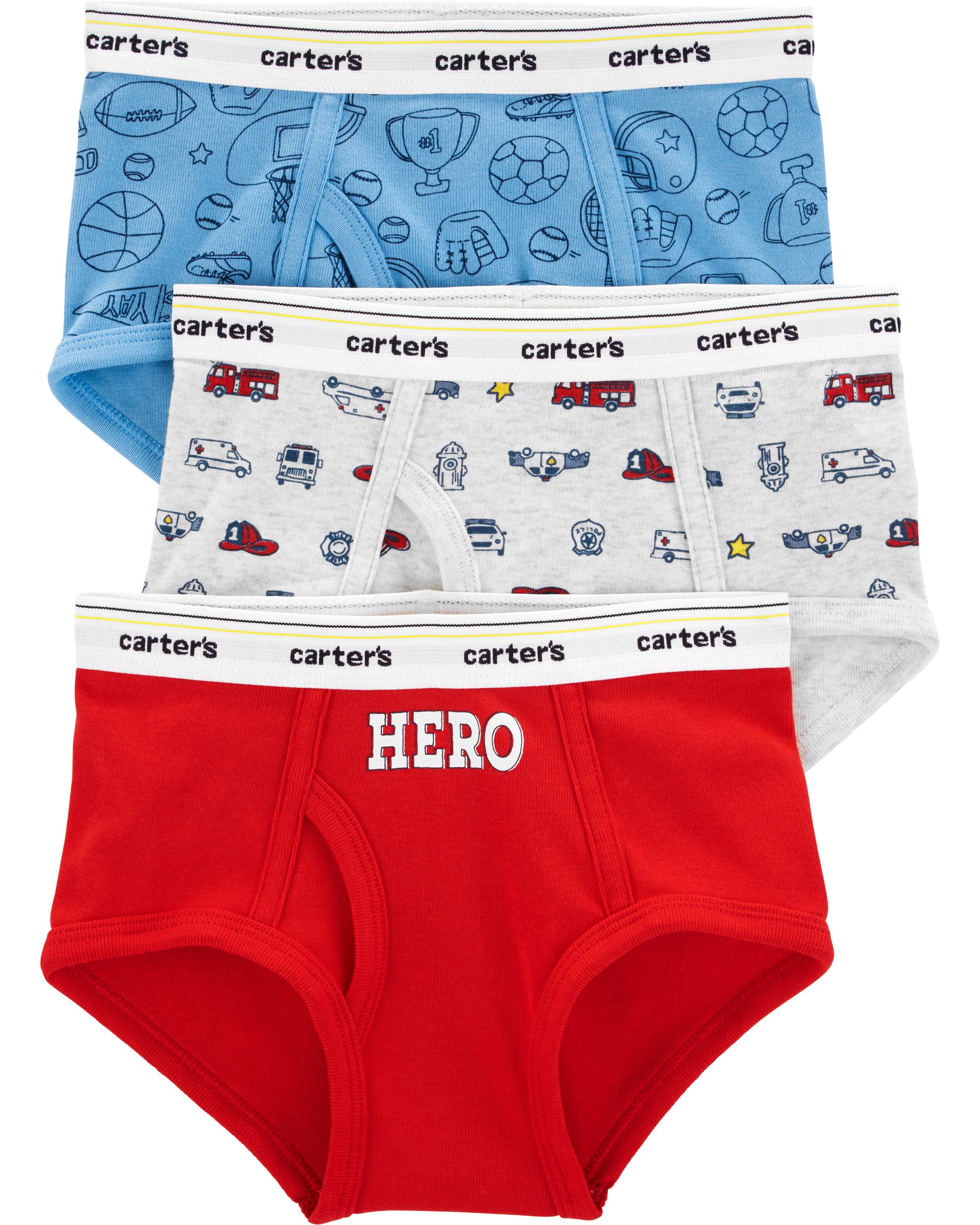 Godderr Toddler Little Boys Underwear 2-14Y Teen Boys Soft Cotton Boxer  Briefs Cute Undies Pack of 4