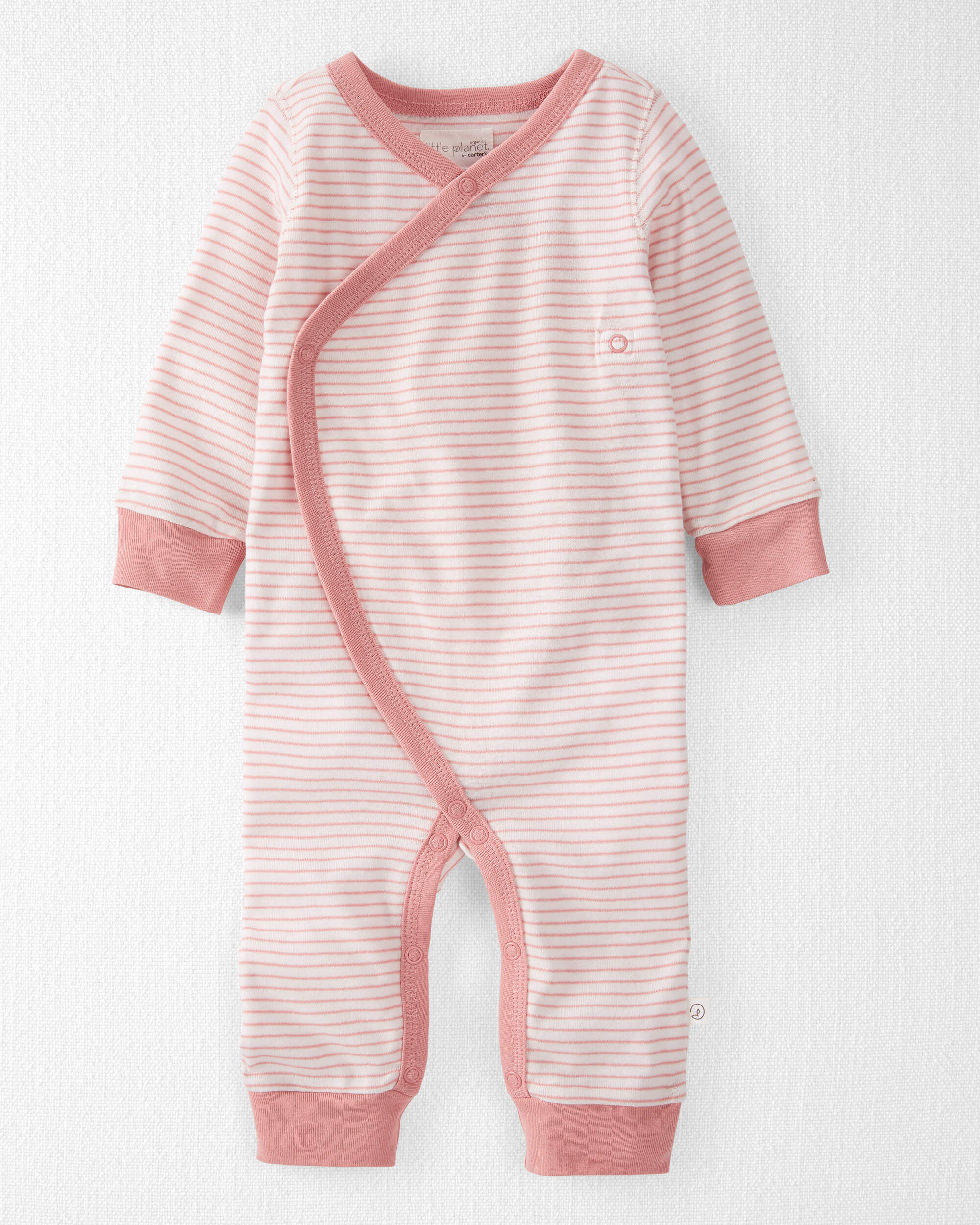 Baby Organic Cotton Wrap Sleeper Pyjamas Stripes