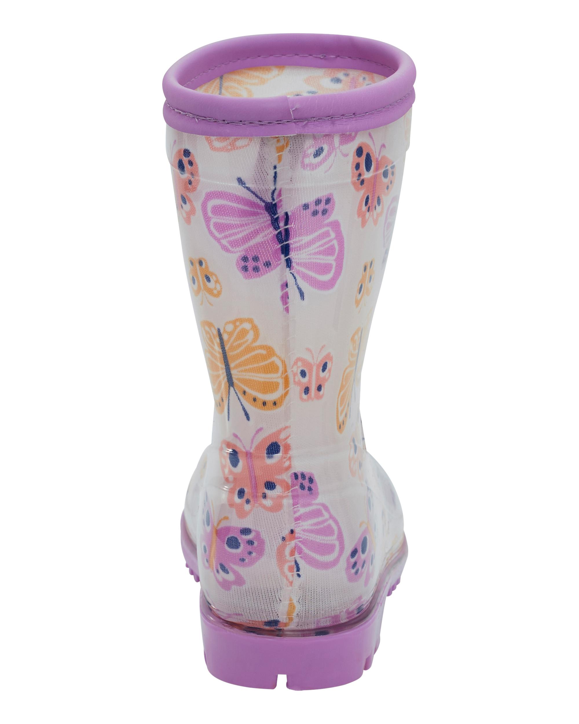 Toddler Butterfly Print Rain Boots