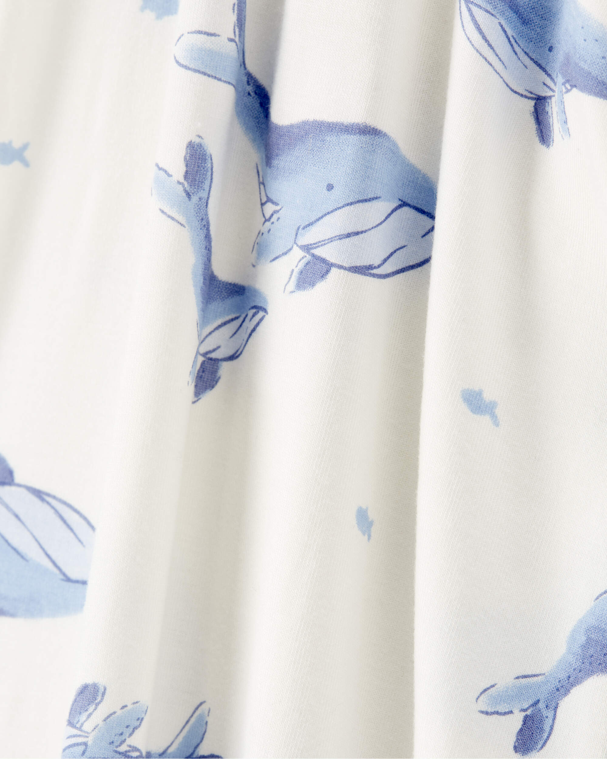 Baby Whale Print 2-Way Zip Sleeper Pyjamas