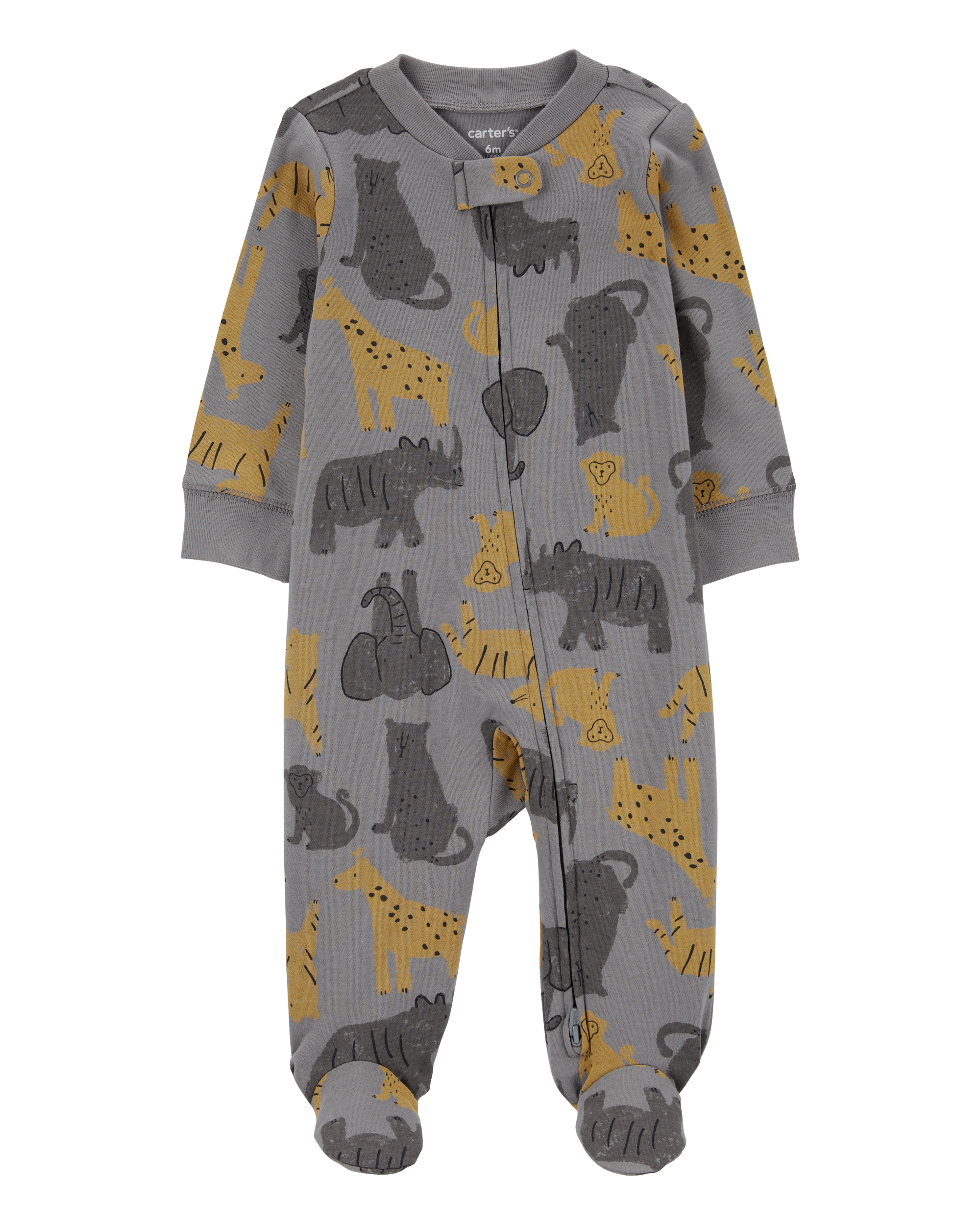 Baby Safari Animal 2-Way Zip Sleeper Pyjamas