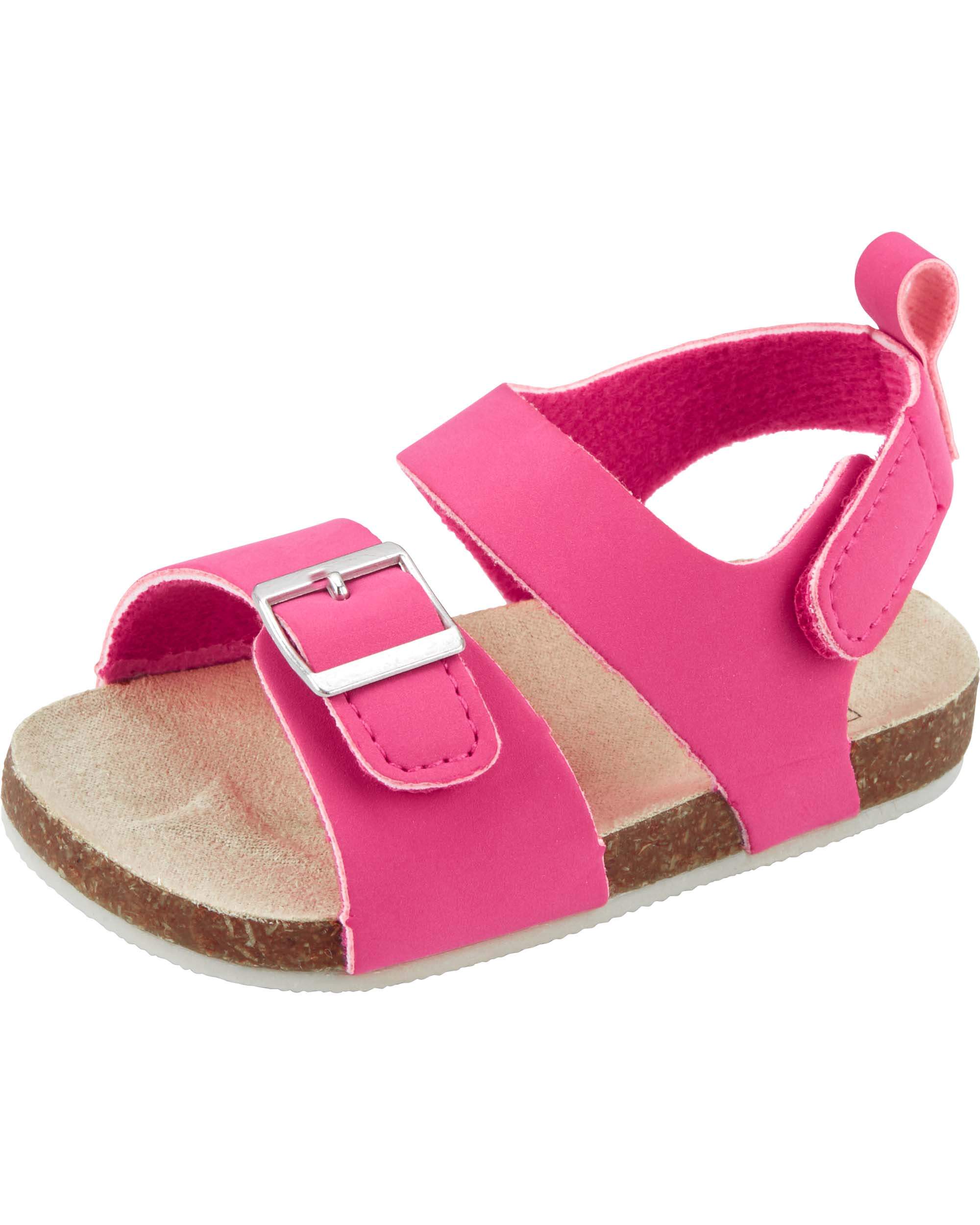 Baby Buckle Faux Cork Sandals