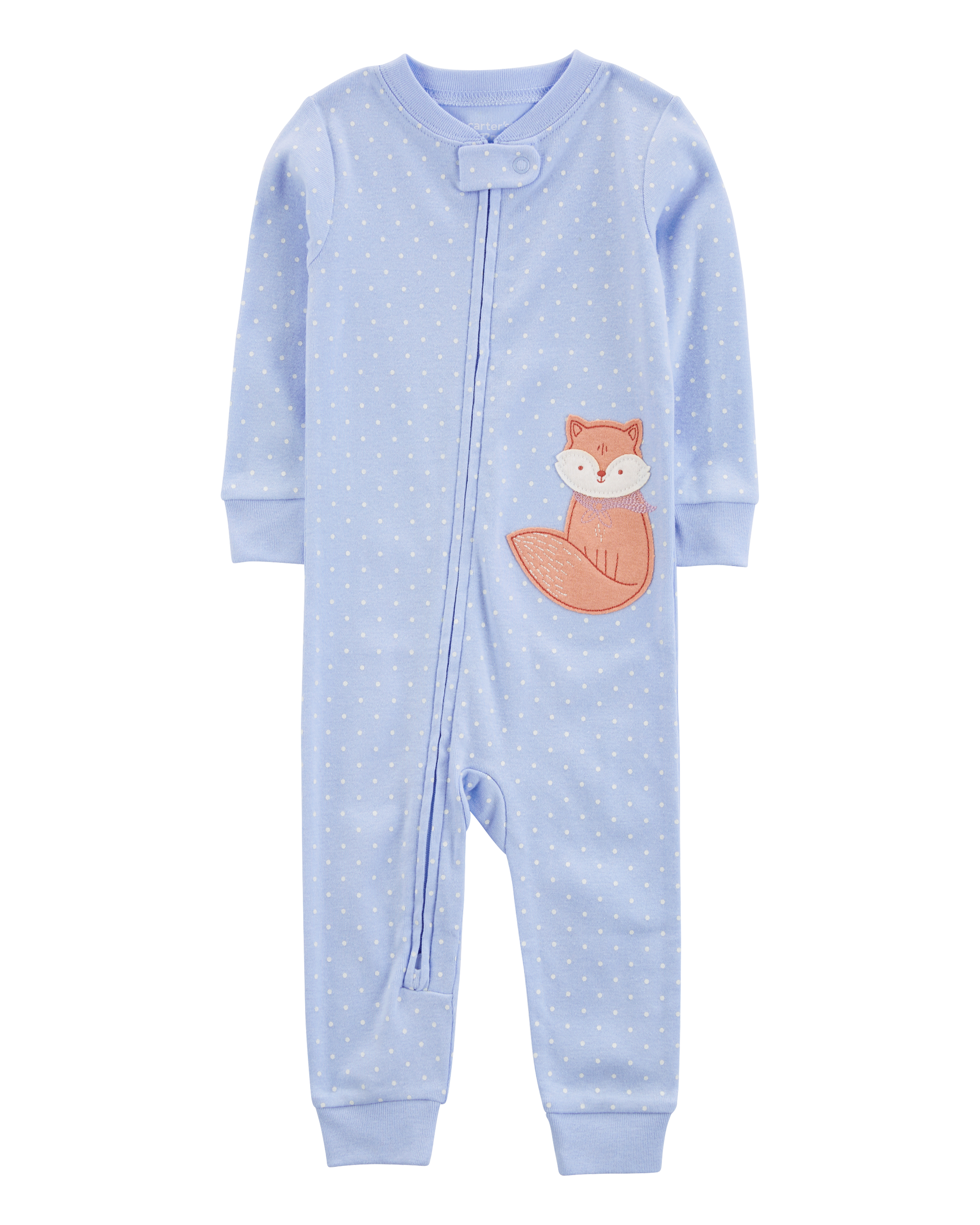 Toddler 1-Piece Fox 100% Snug Fit Cotton Footless Pyjamas