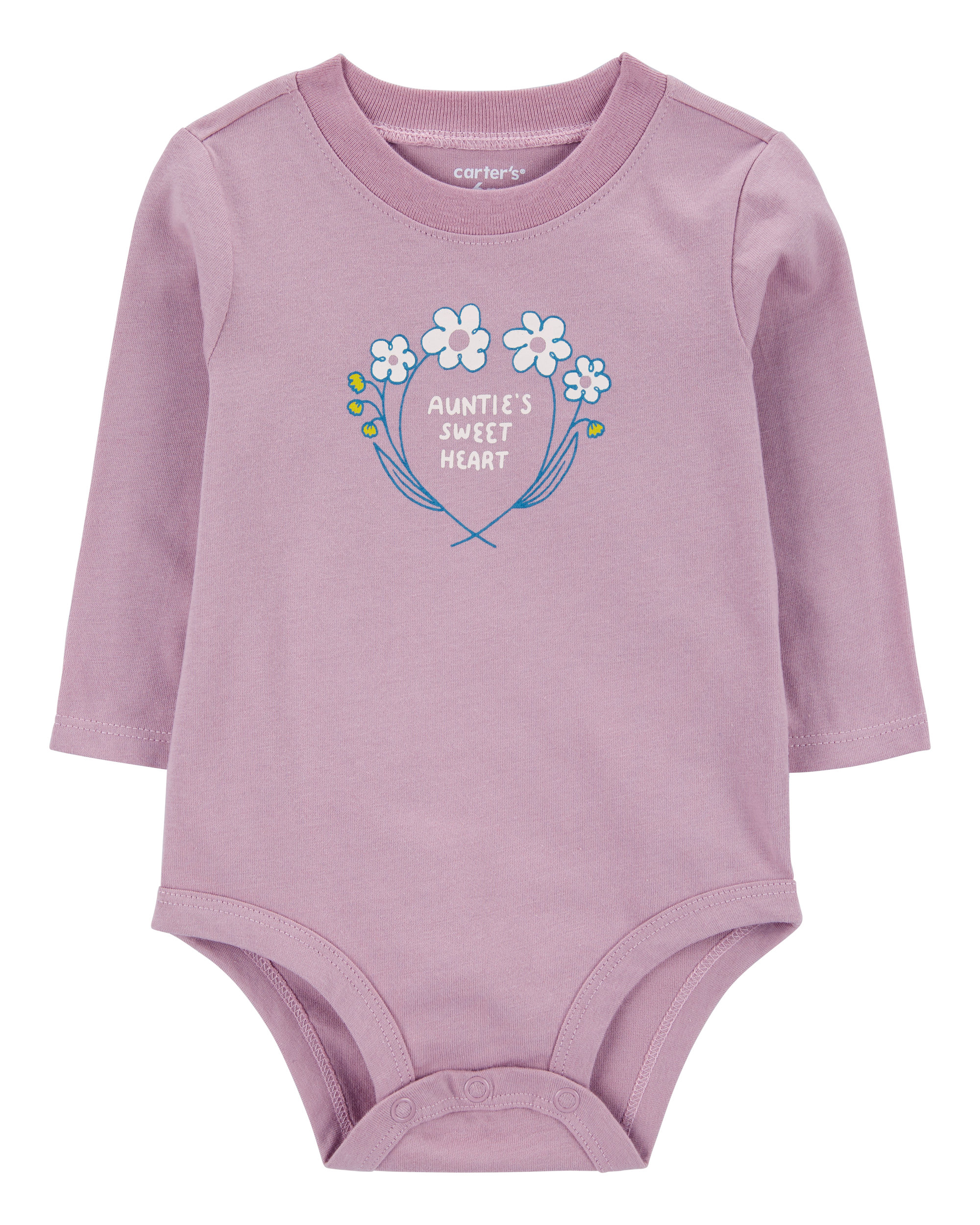 Baby Auntie's Sweetheart Long-Sleeve Bodysuit