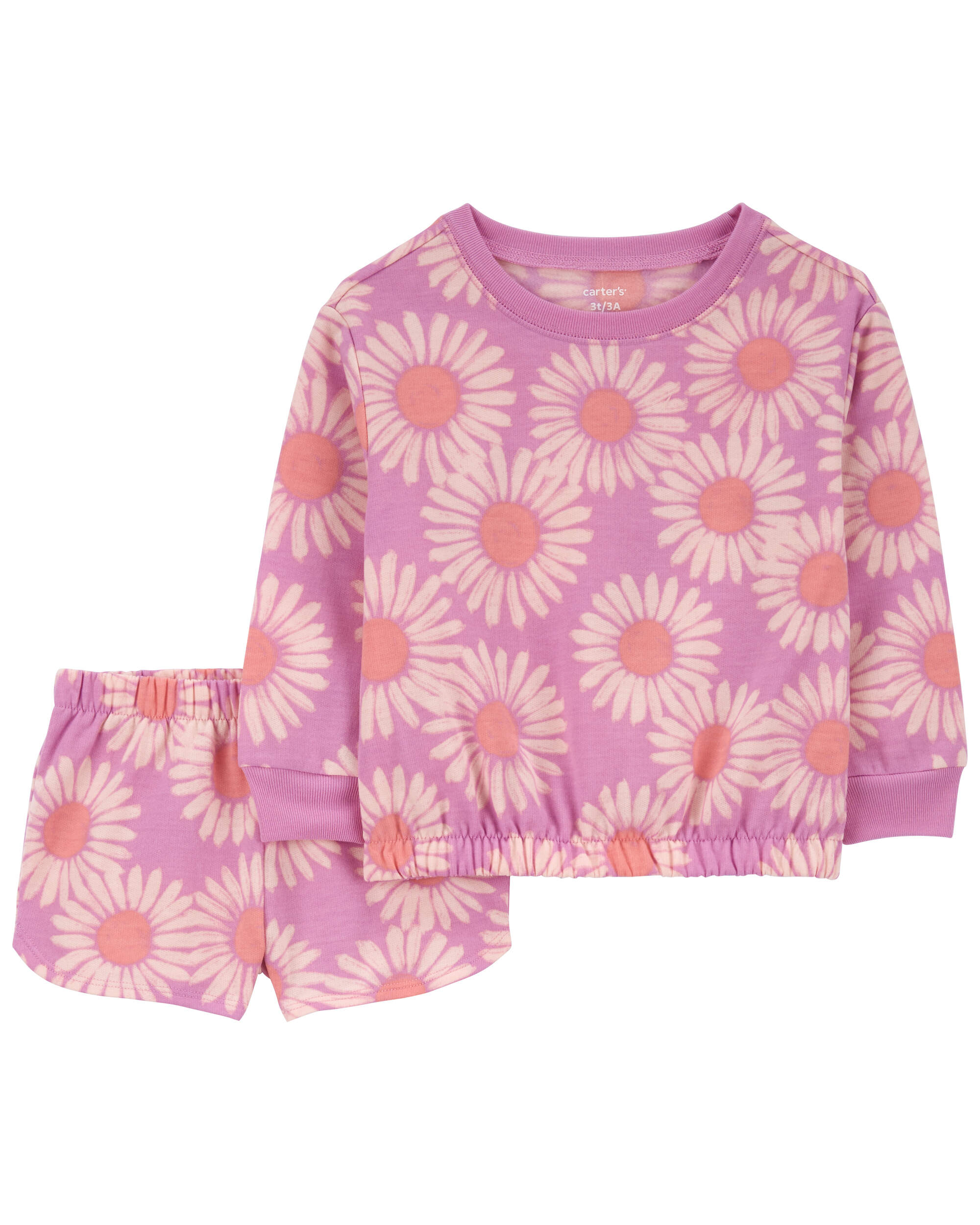 Toddler 2-Piece Daisy Fleece Pyjamas