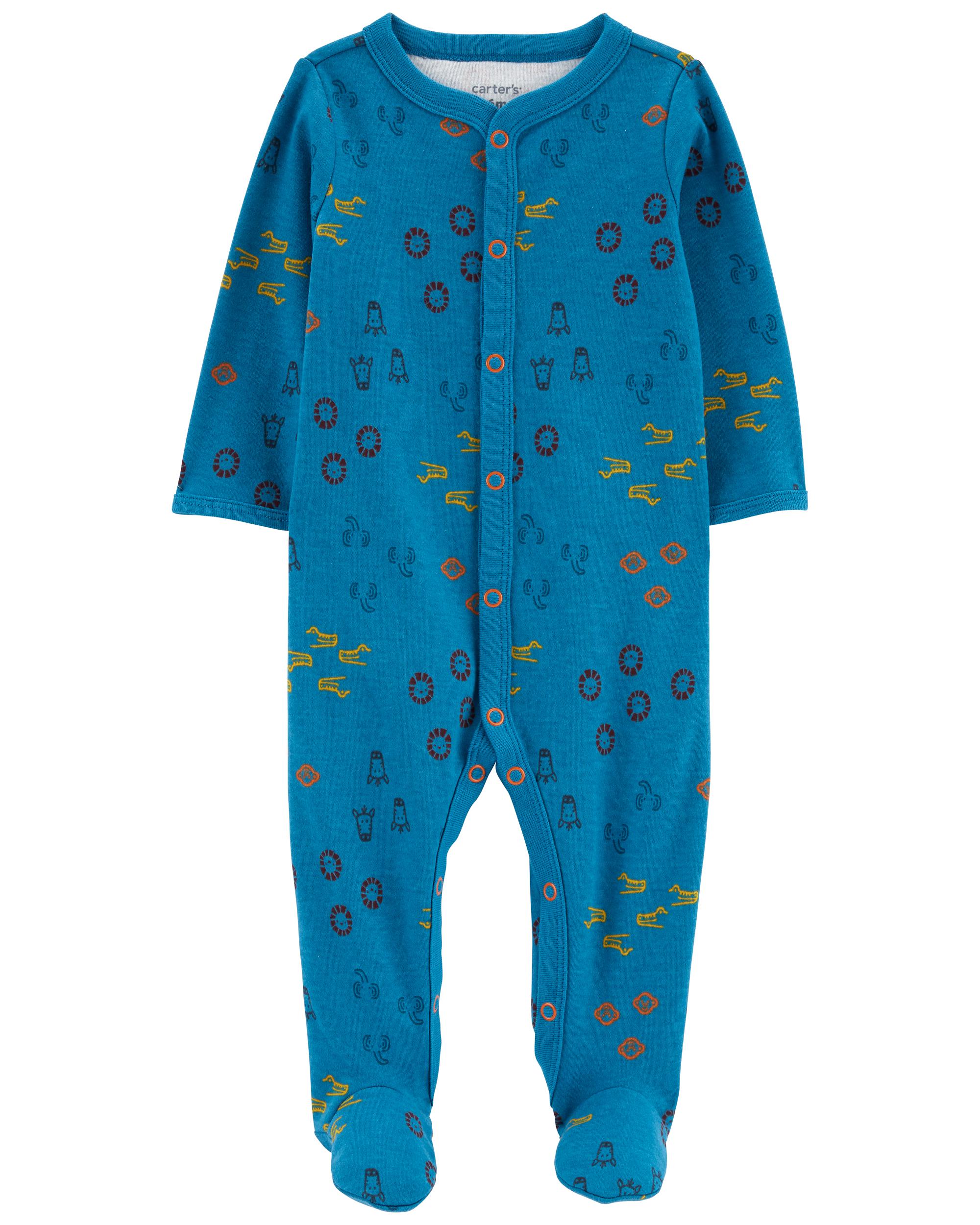 Baby Snap-Up Cotton Sleeper Pyjamas