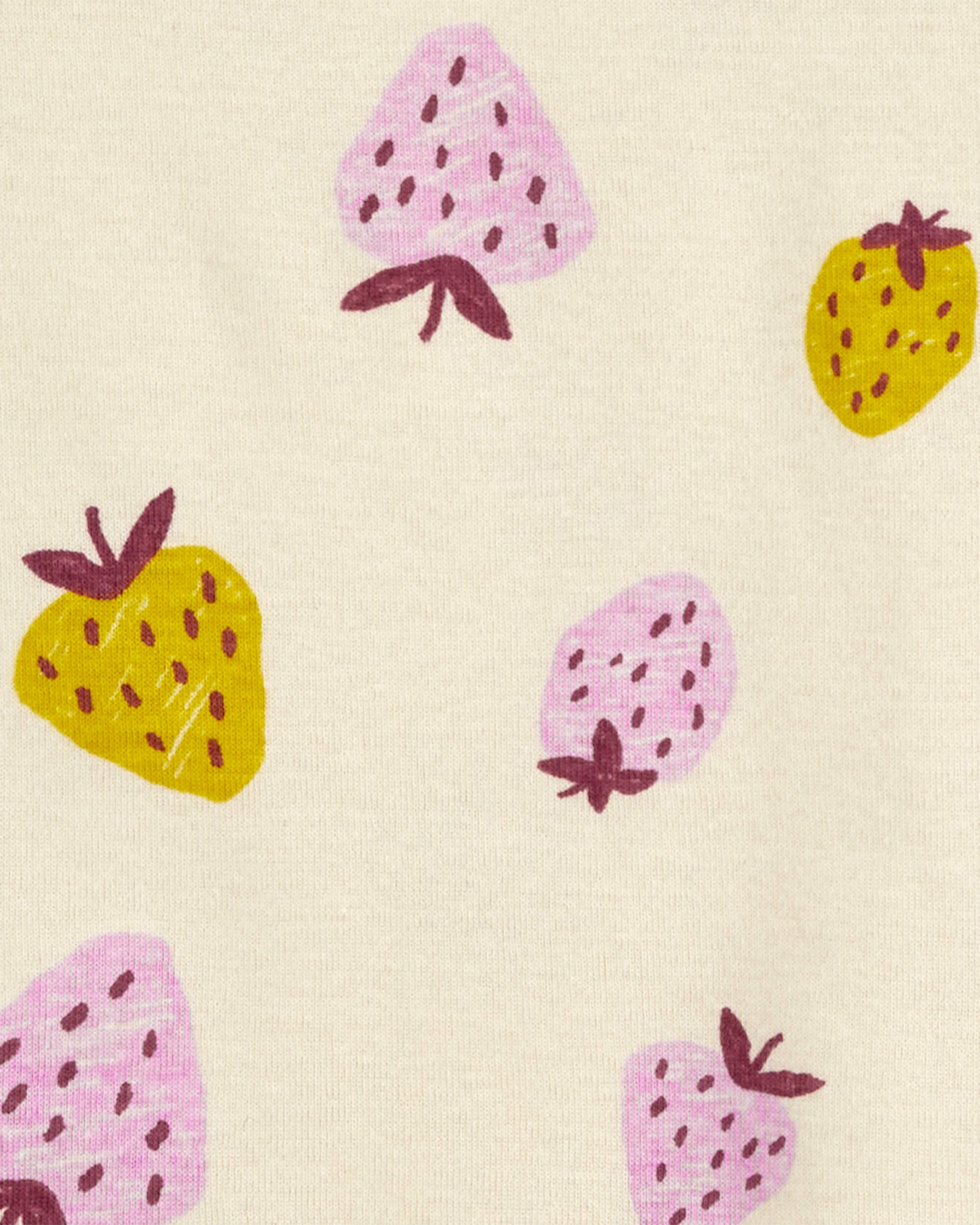 Toddler 4-Piece Floral & Strawberry-Print Pyjama set