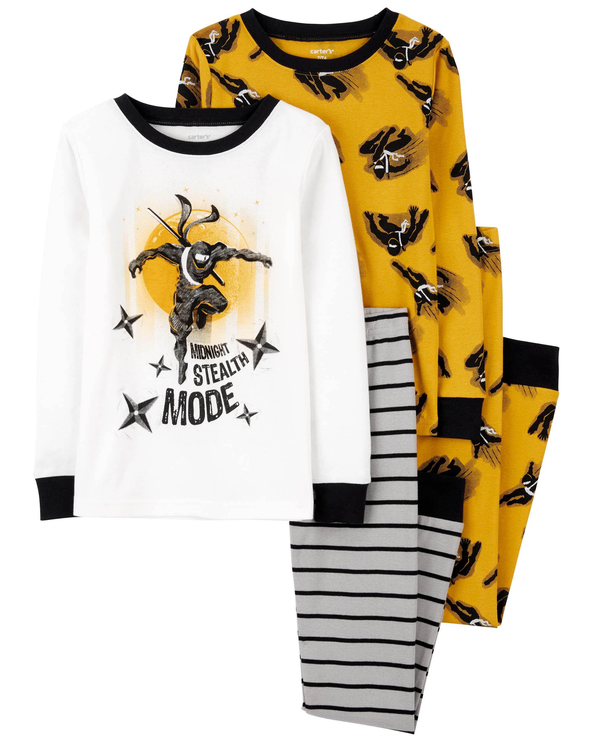 Gold 4-Piece Ninja 100% Snug Fit Cotton Pyjamas | Carter's Oshkosh