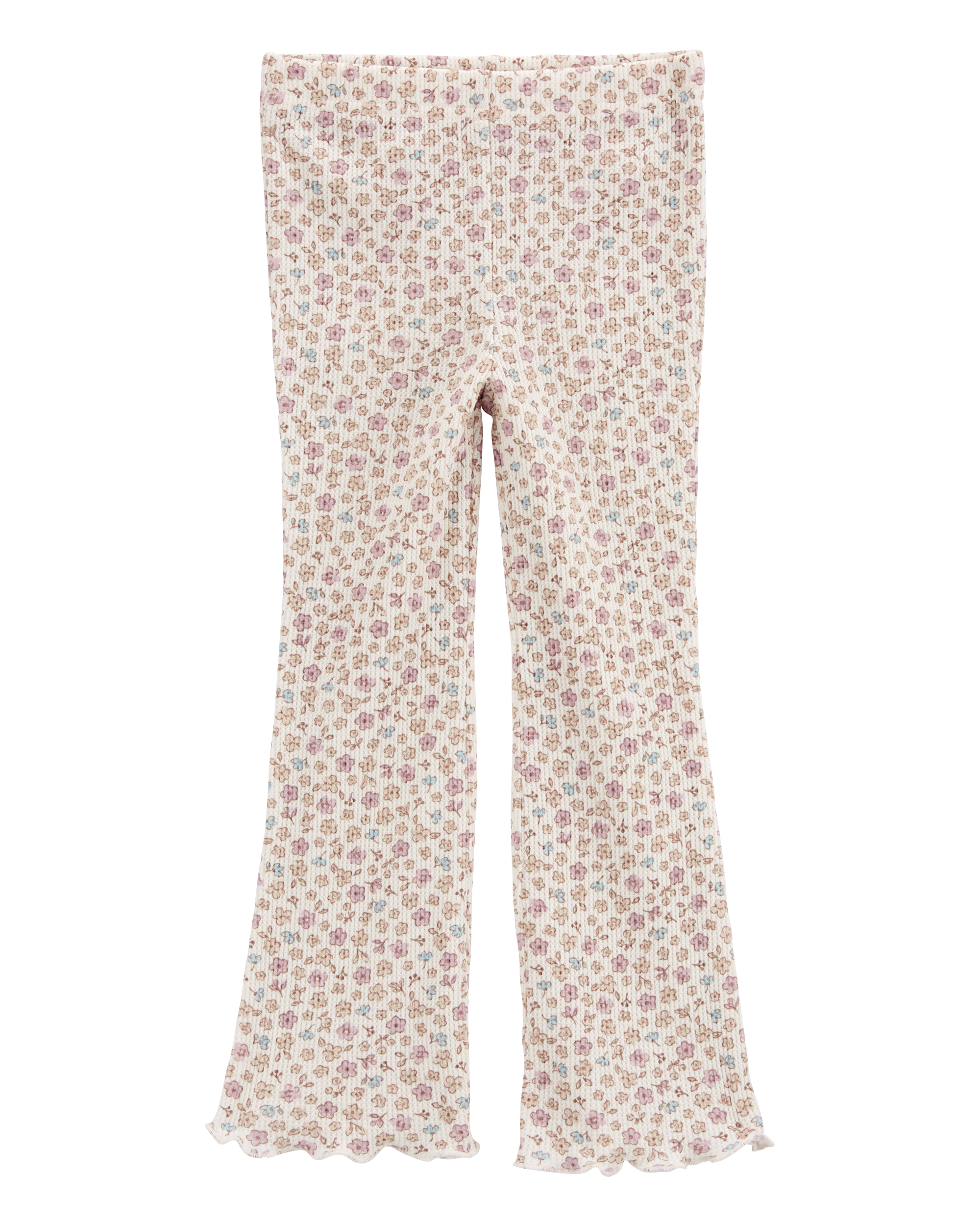 Toddler Floral Thermal Flare Pants