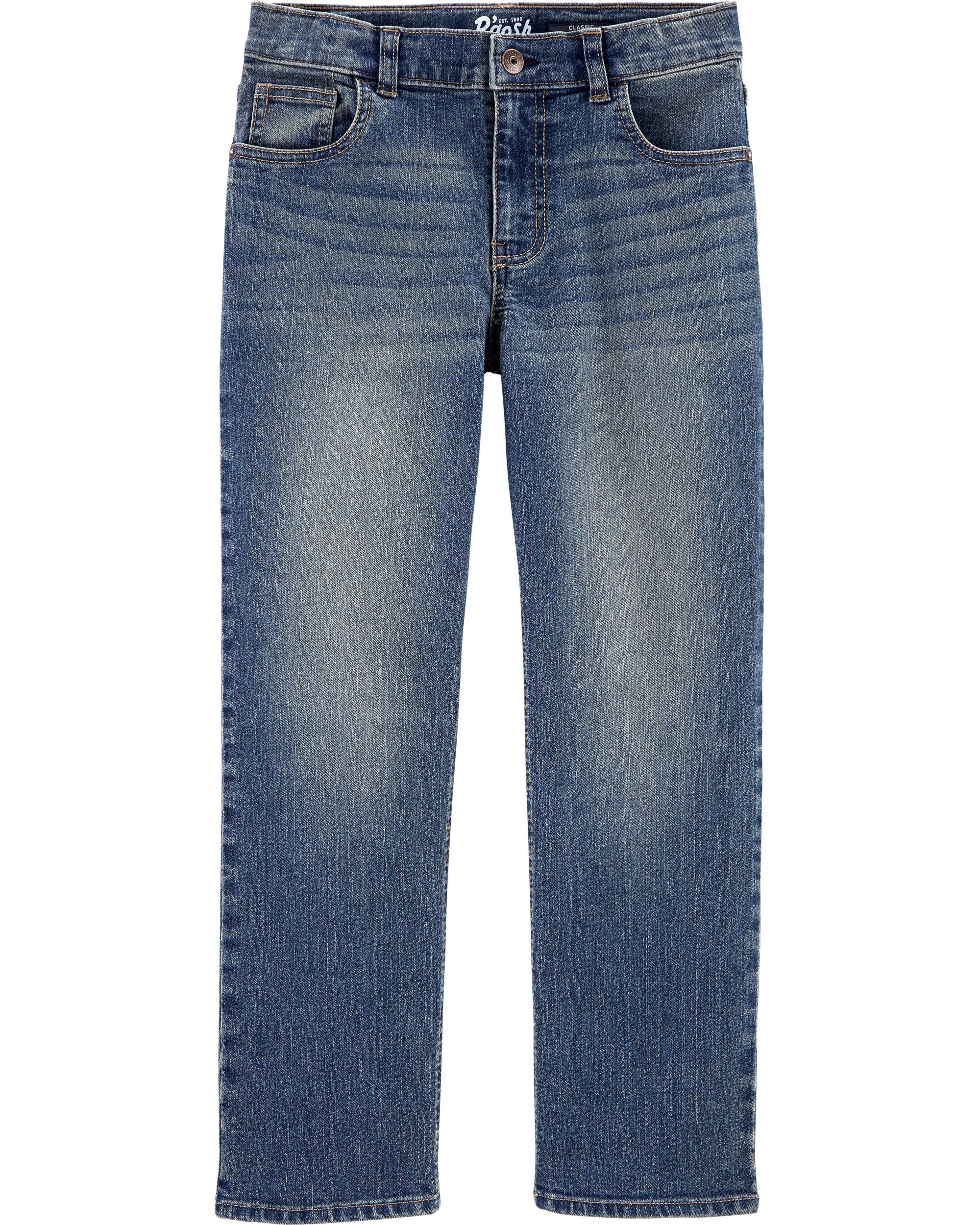 Blue Classic Jeans In Tumbled Medium Faded Wash | Carter's