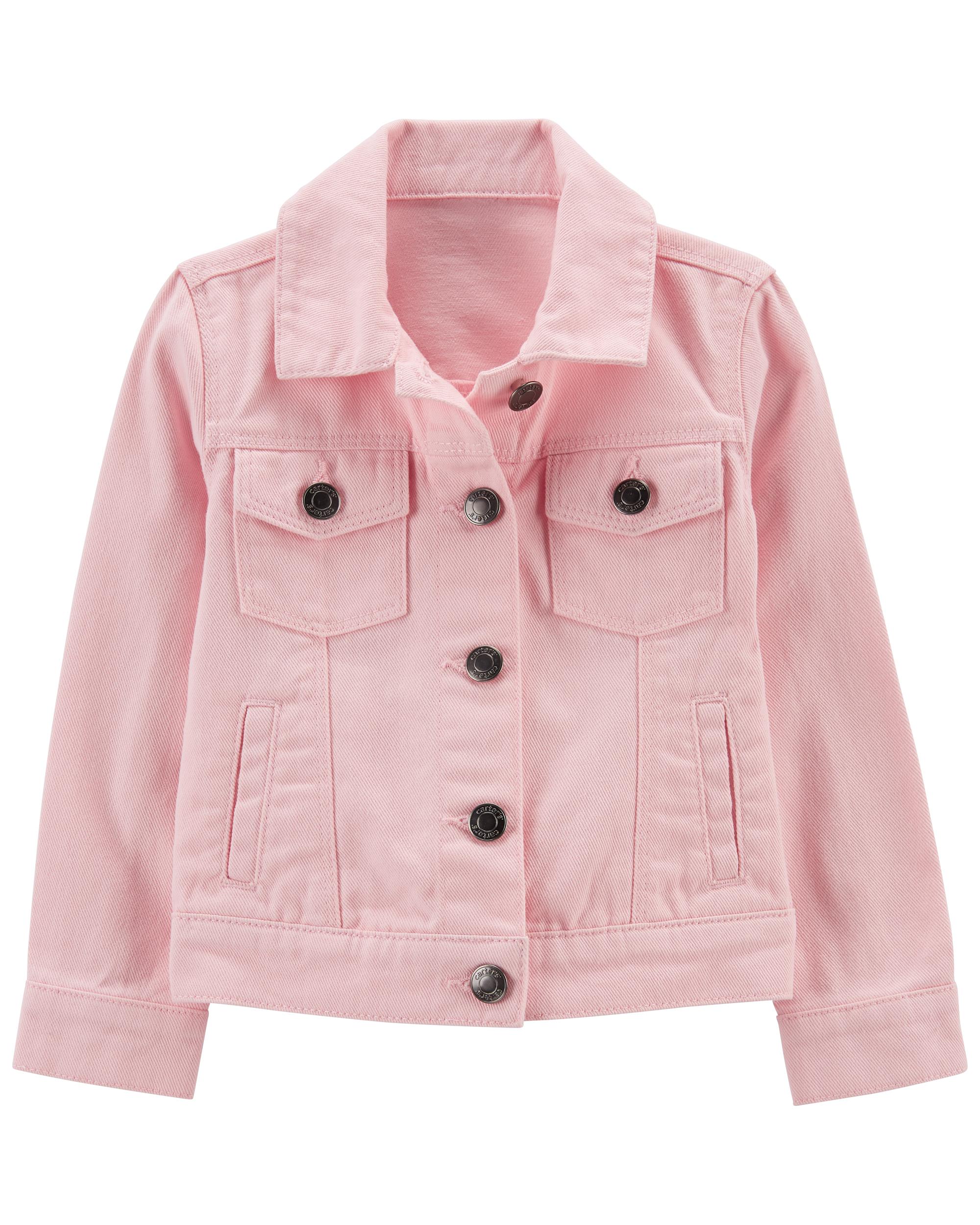 Kids pink shop jean jacket