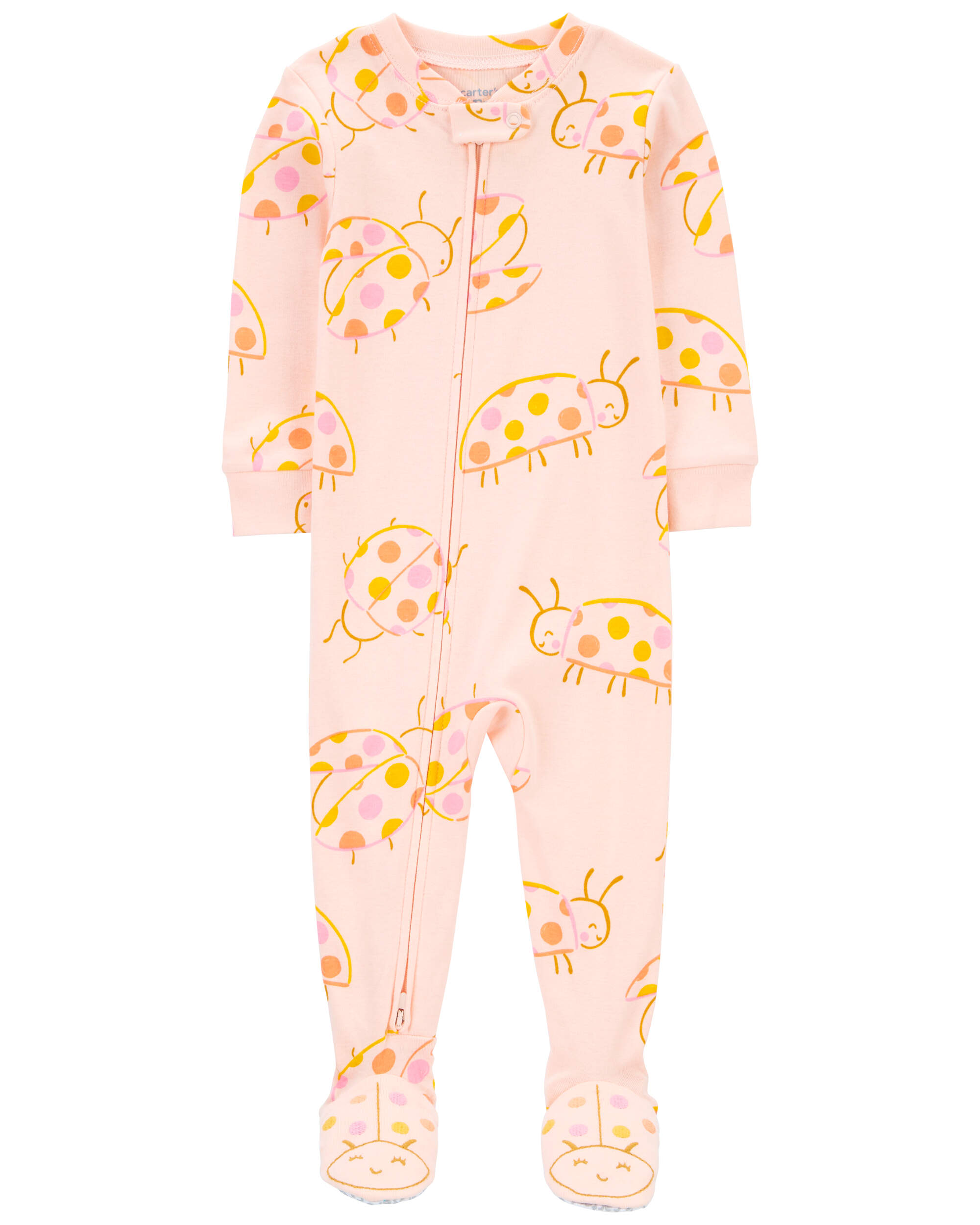 Toddler 1-Piece Ladybug 100% Snug Fit Cotton Footie Pyjamas