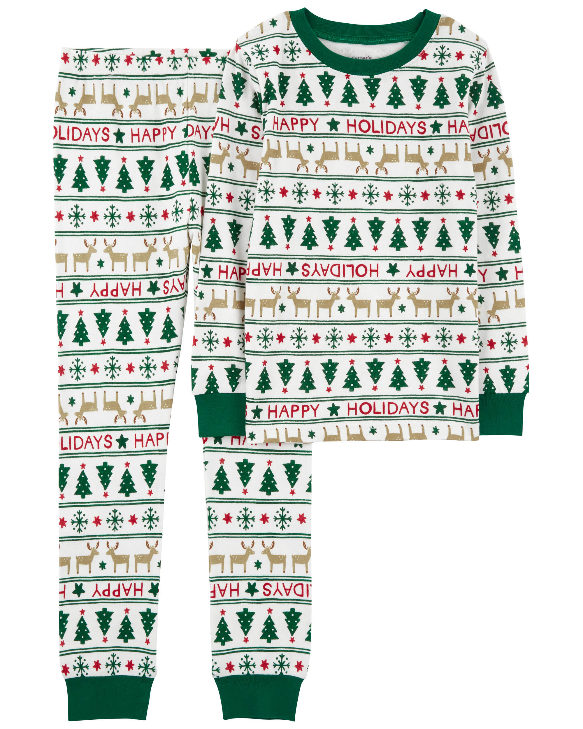 Kid 2-Piece Fair Isle 100% Snug Fit Cotton Pyjamas