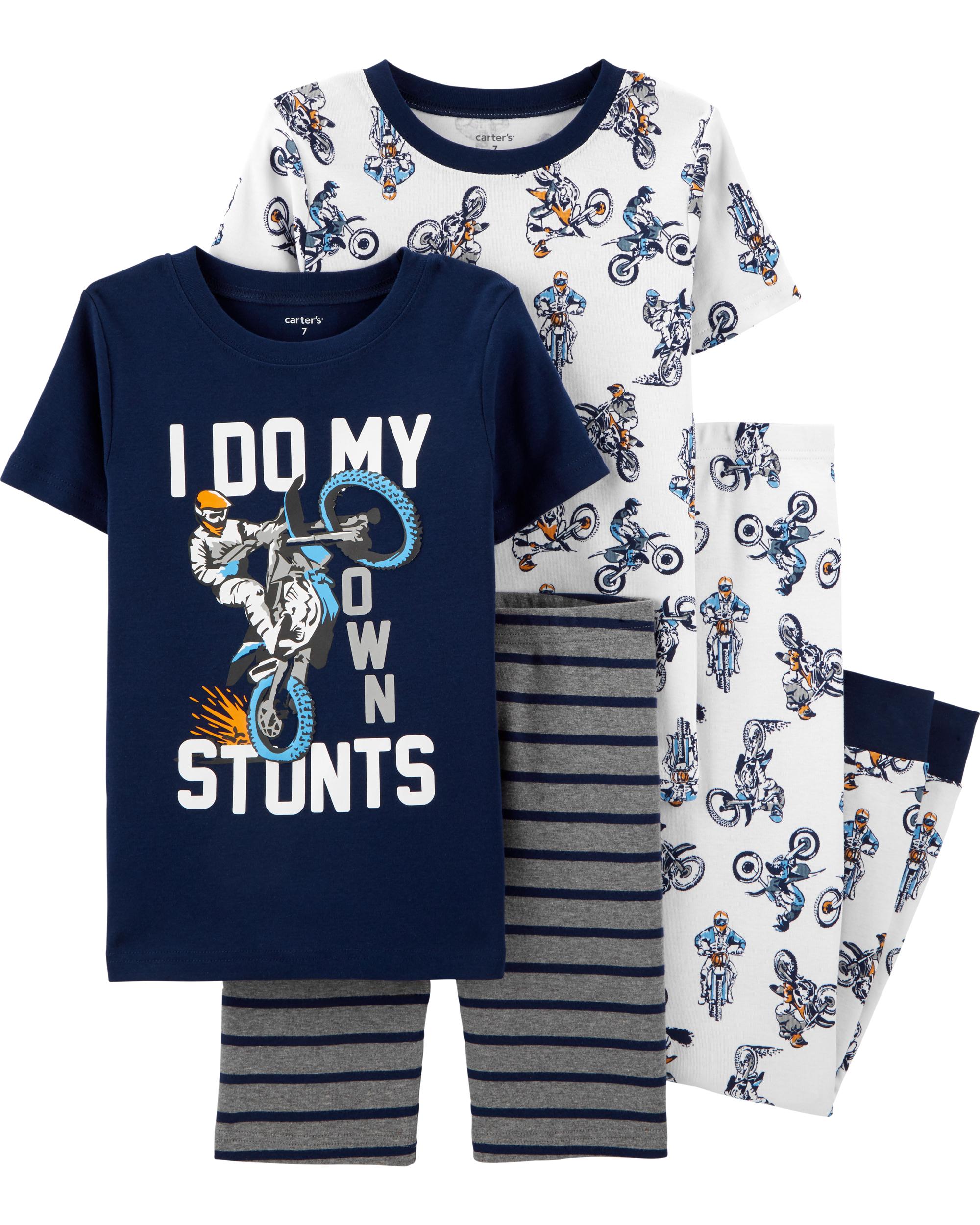 4-Piece Motorcycle Snug Fit Cotton PJs | carters.com